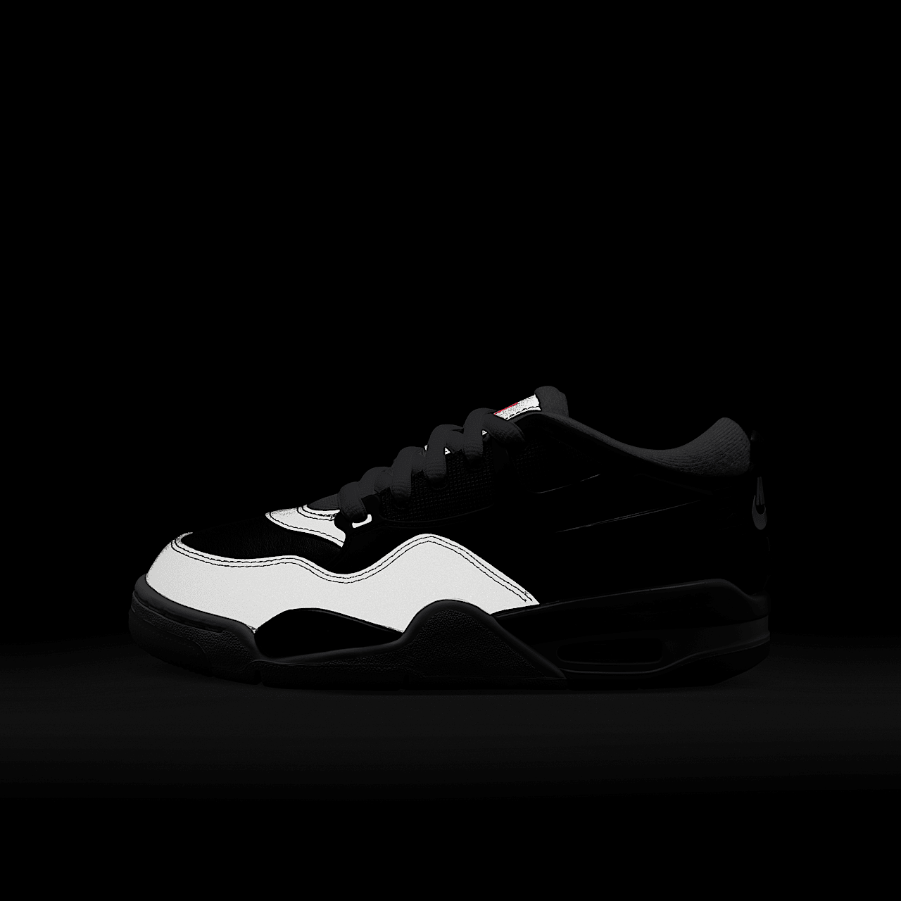 Nike Air Jordan 4 RM sneaker Zwart/Wolf Grey/Wit/Fire Red