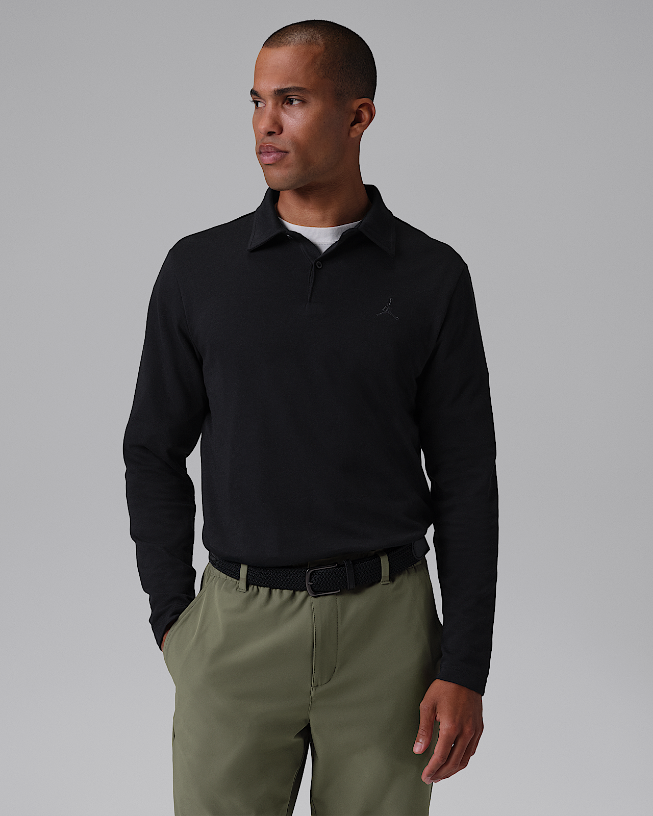 Мужские  Jordan Sport Dri-FIT Long-Sleeve Golf Polo