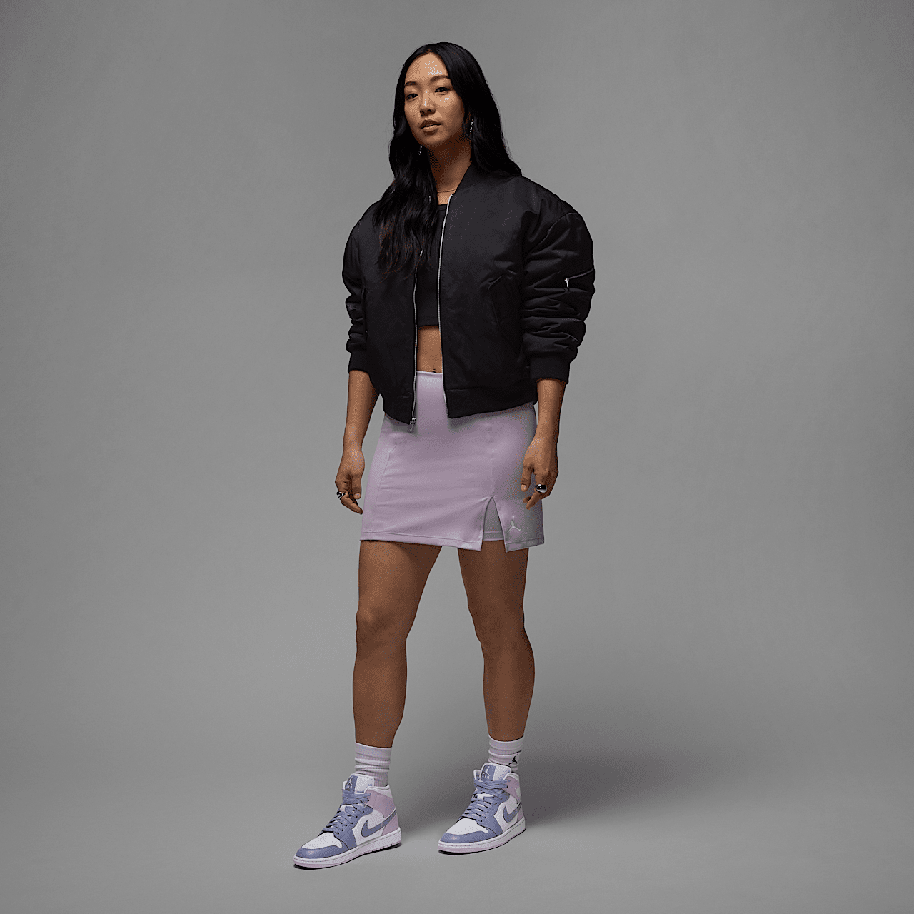 Nike Air Jordan 1 Mid sneaker Indigo Haze/Wit/Doll