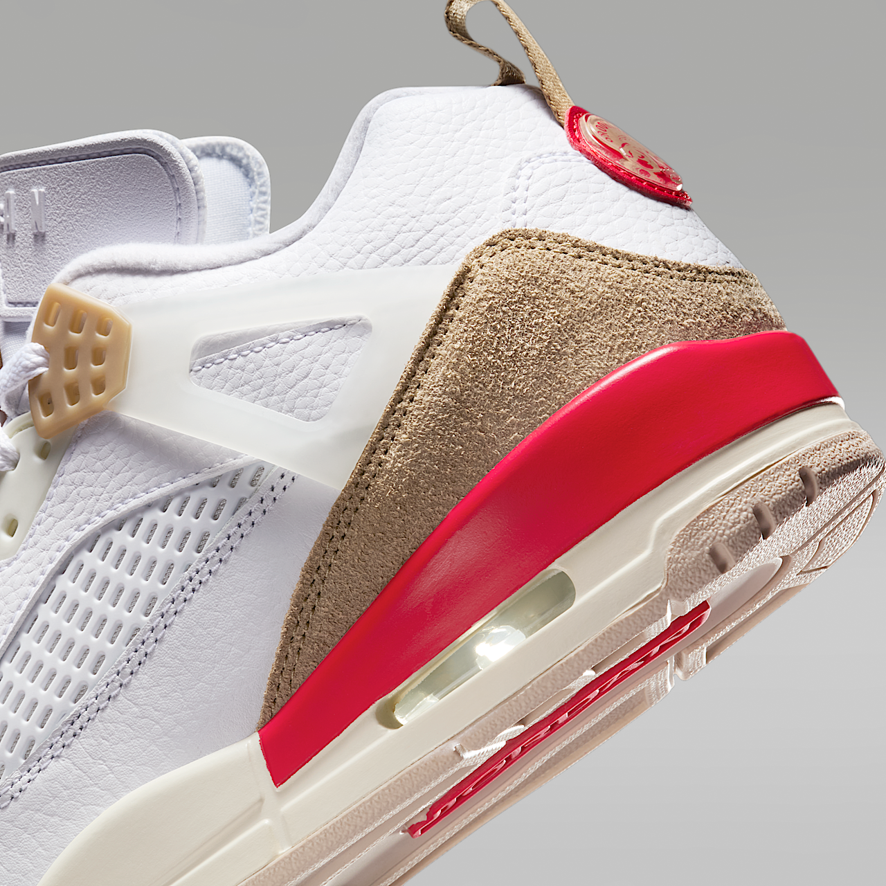 Nike Jordan Spizike Low sneaker Wit/Desert Camo/Sail/Fire Red