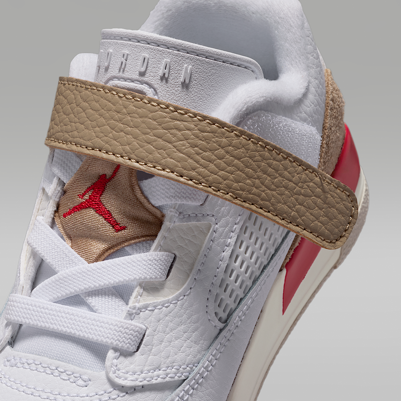 Nike Jordan Spizike Low sneaker Wit/Desert Camo/Sail/Fire Red
