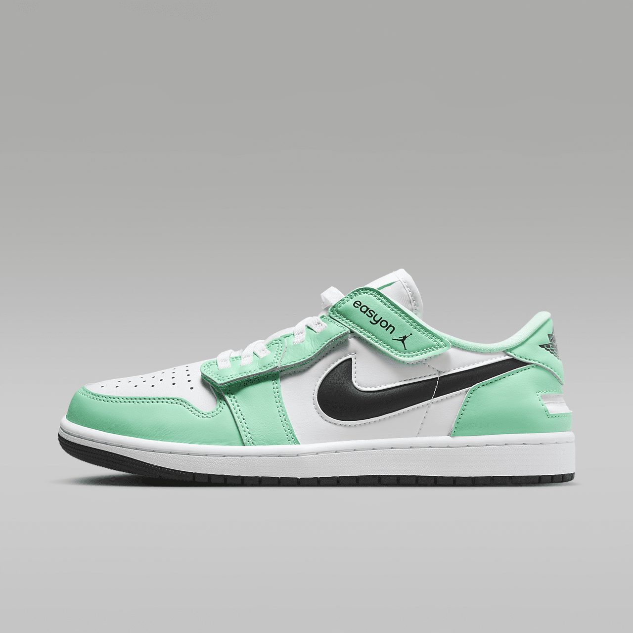 Nike Air Jordan 1 Low sneaker Wit/Green Glow/Zwart