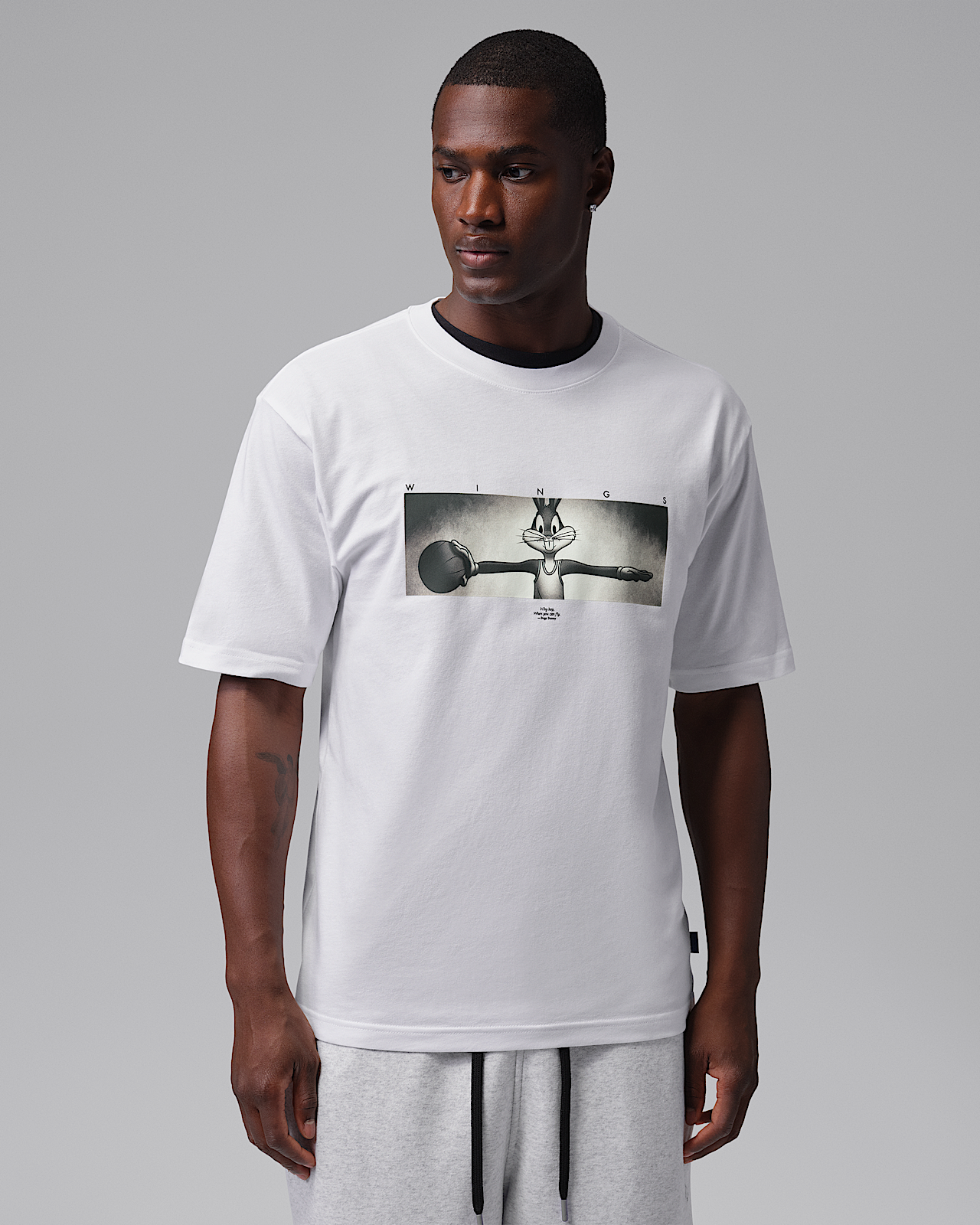 Мужская футболка Jordan Brooklyn Space Jam Wings Crew-Neck