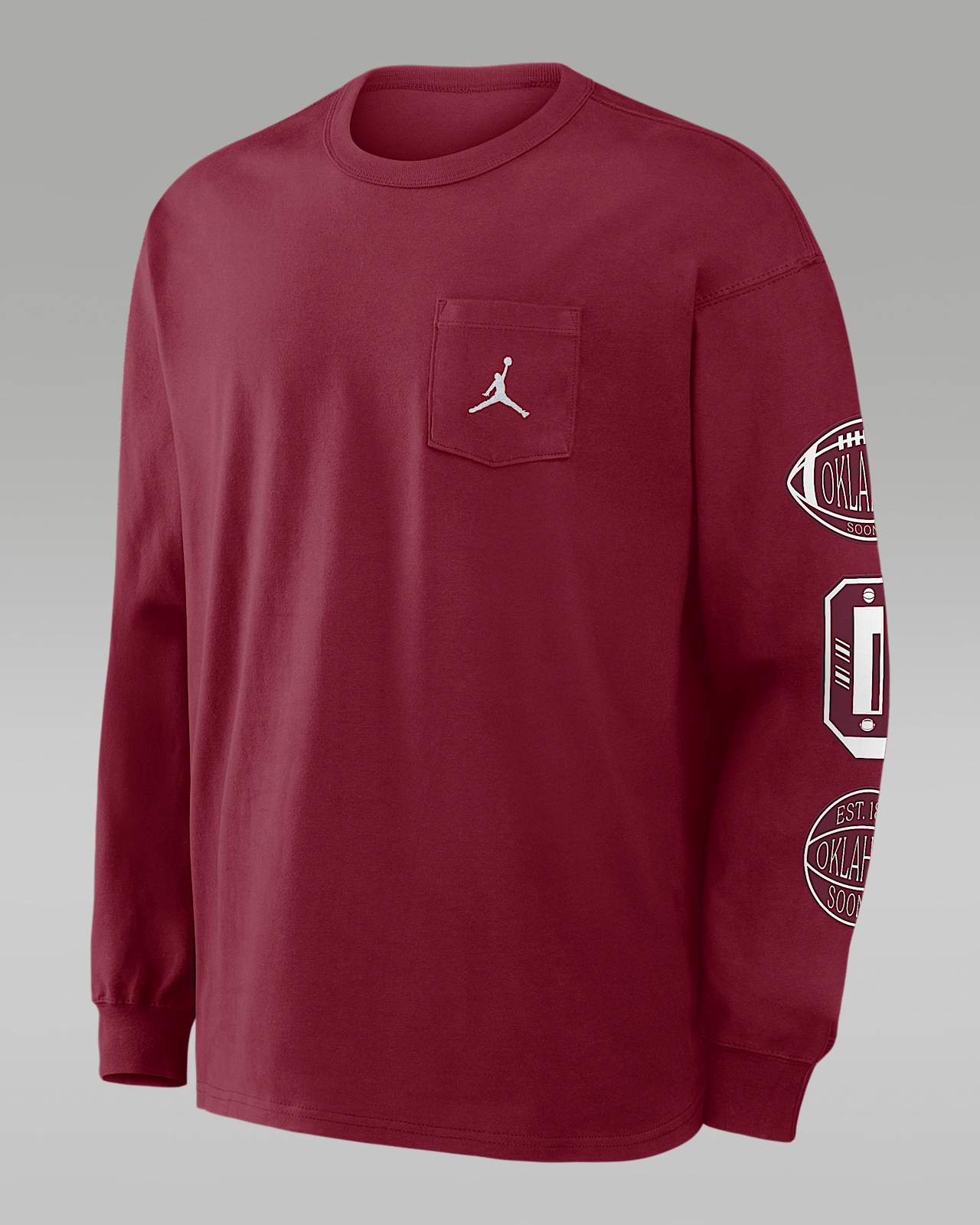 Мужская футболка Oklahoma Academic Max90 Pocket Jordan Brand College Long-Sleeve