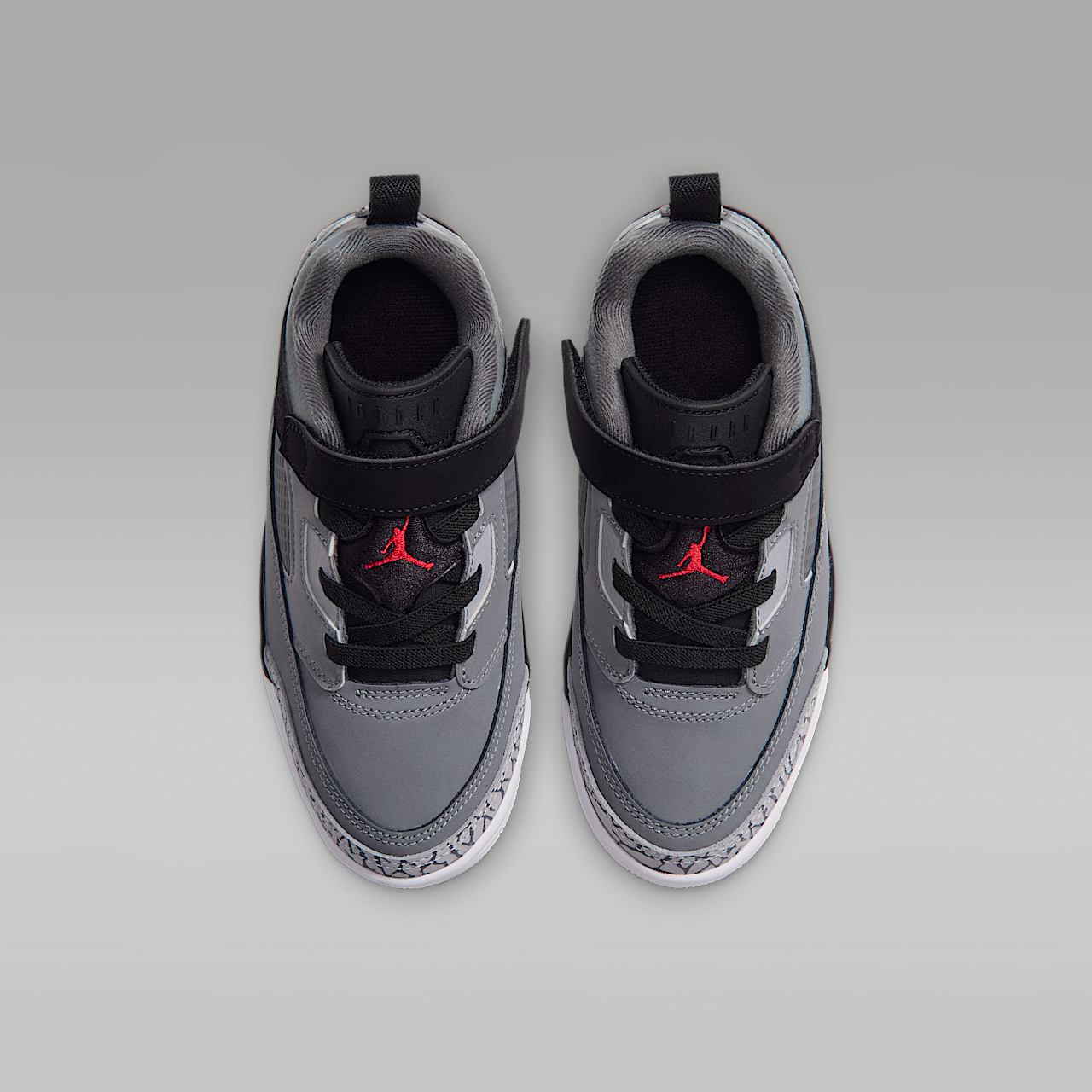 Nike Jordan Spizike Low sneaker Cool Grey/Zwart/Wolf Grey/University Red