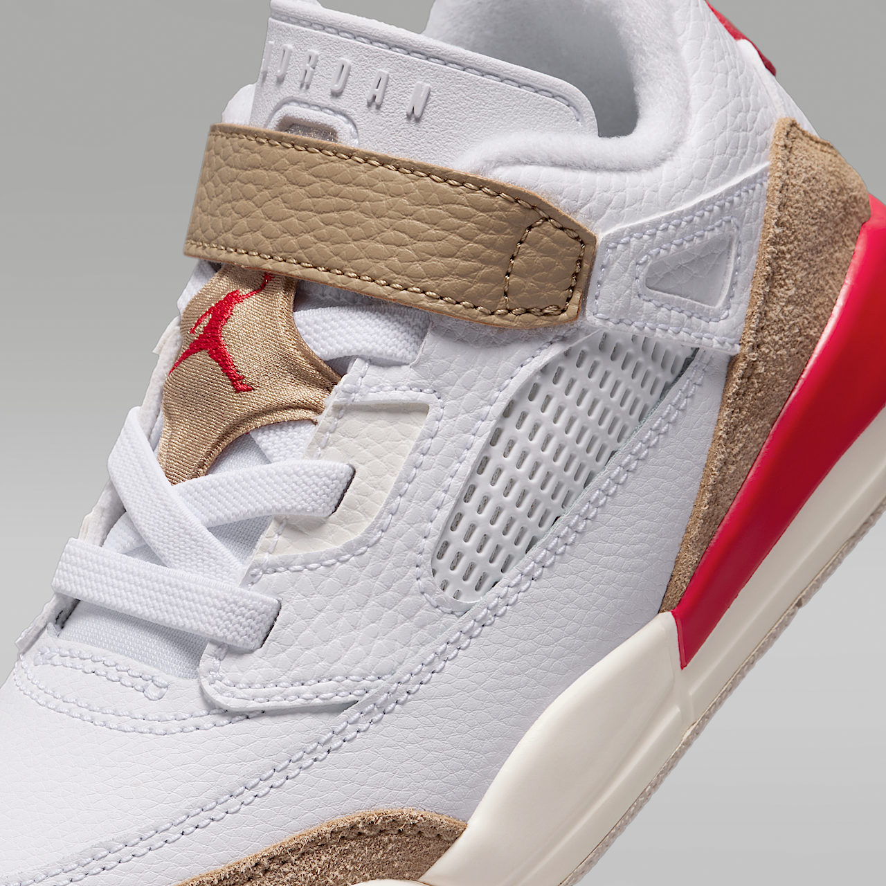 Nike Jordan Spizike Low sneaker Wit/Desert Camo/Sail/Fire Red