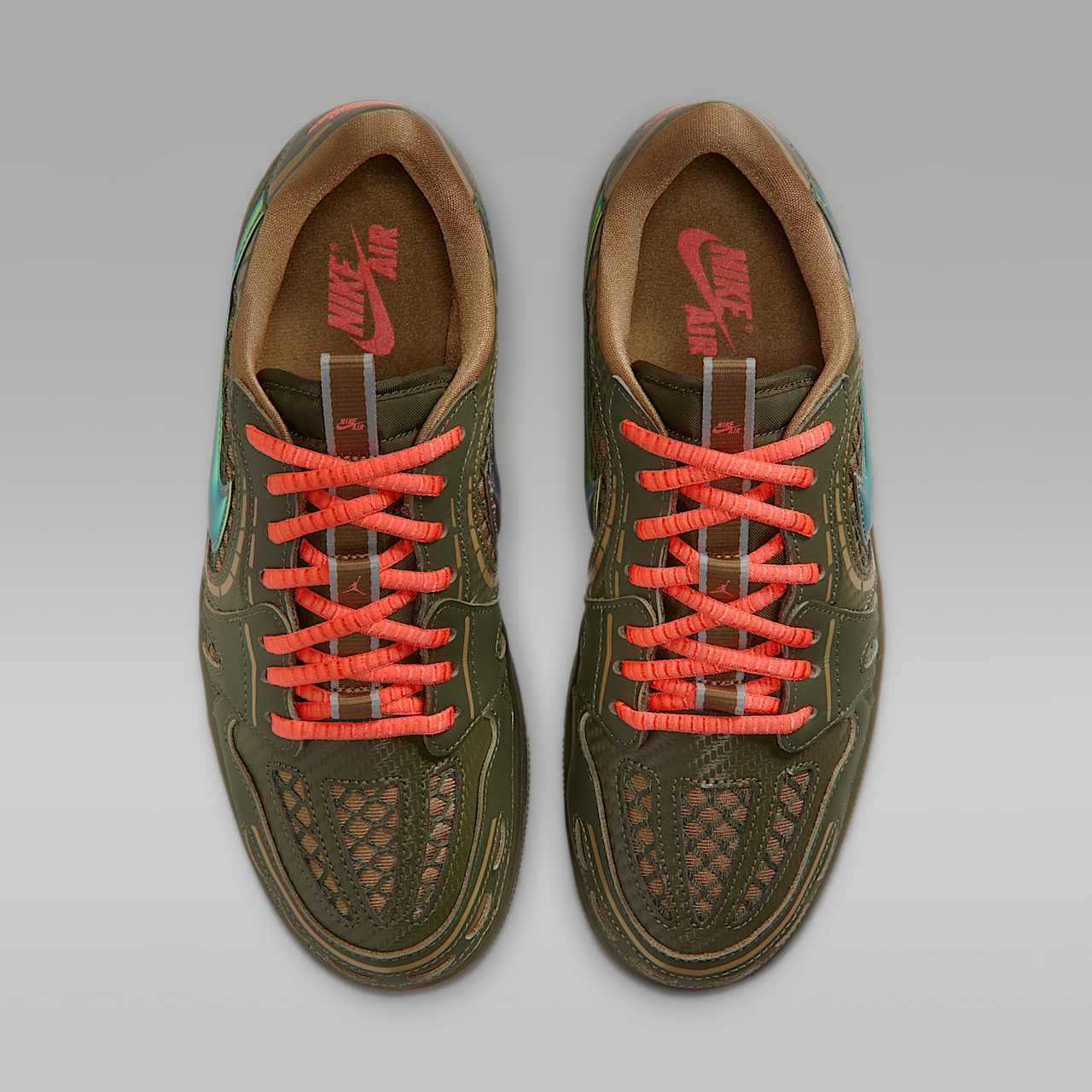 Nike Air Jordan 1 Low sneaker Brown Kelp/Light Wild Mango/Cargo Khaki