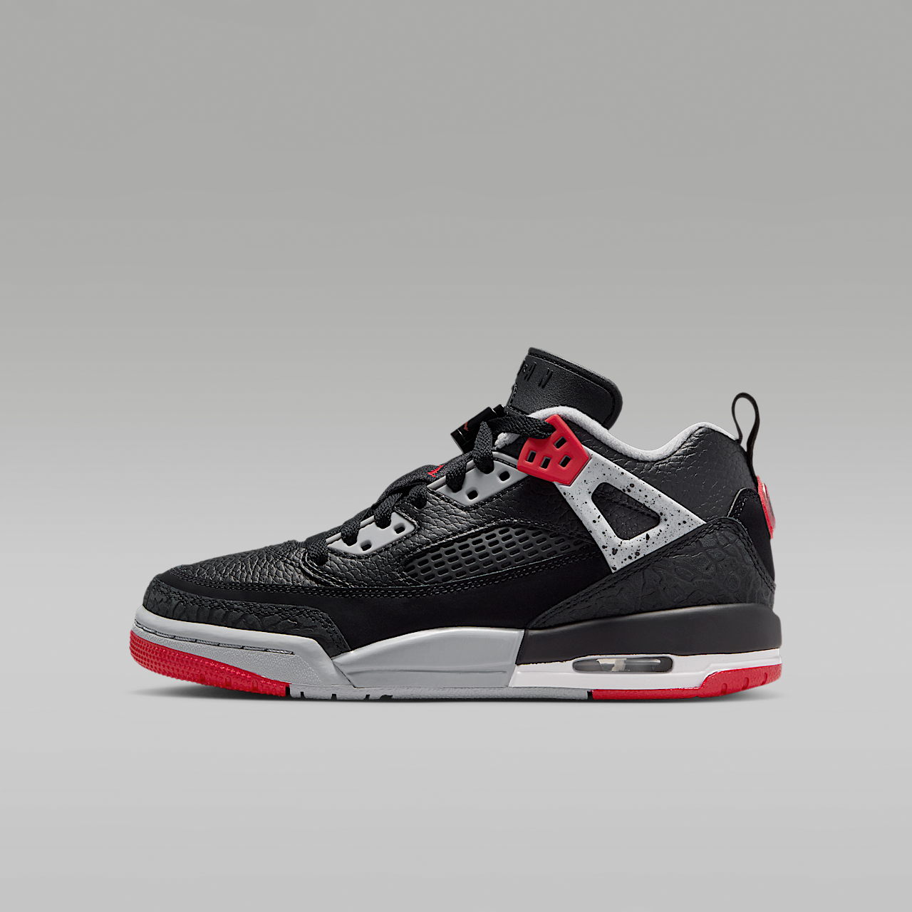 Nike Jordan Spizike Low sneaker Zwart/Wolf Grey/Wit/Gym Red