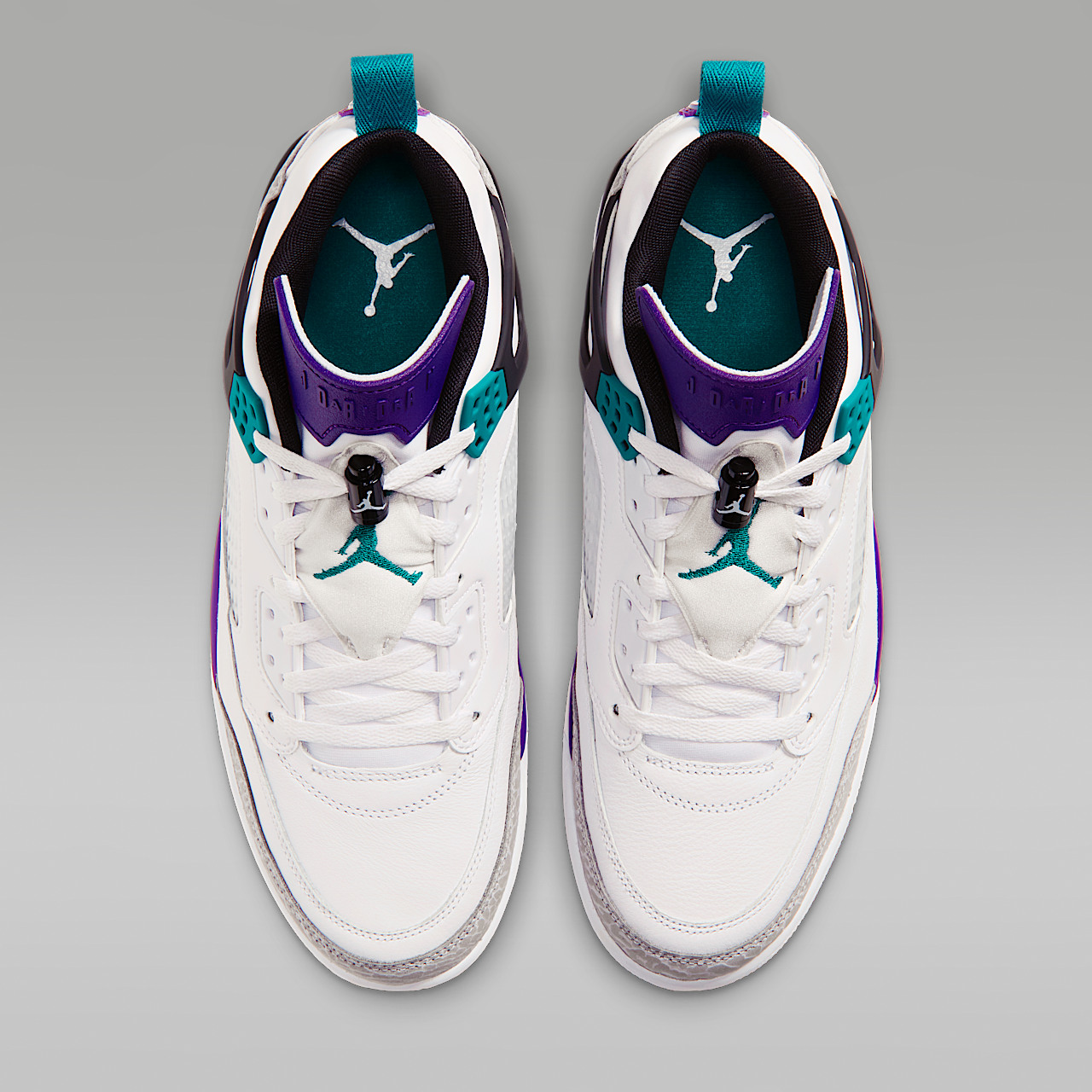 Nike Jordan Spizike Low sneaker Wit/Court Purple/Light Smoke Grey/Rio Teal