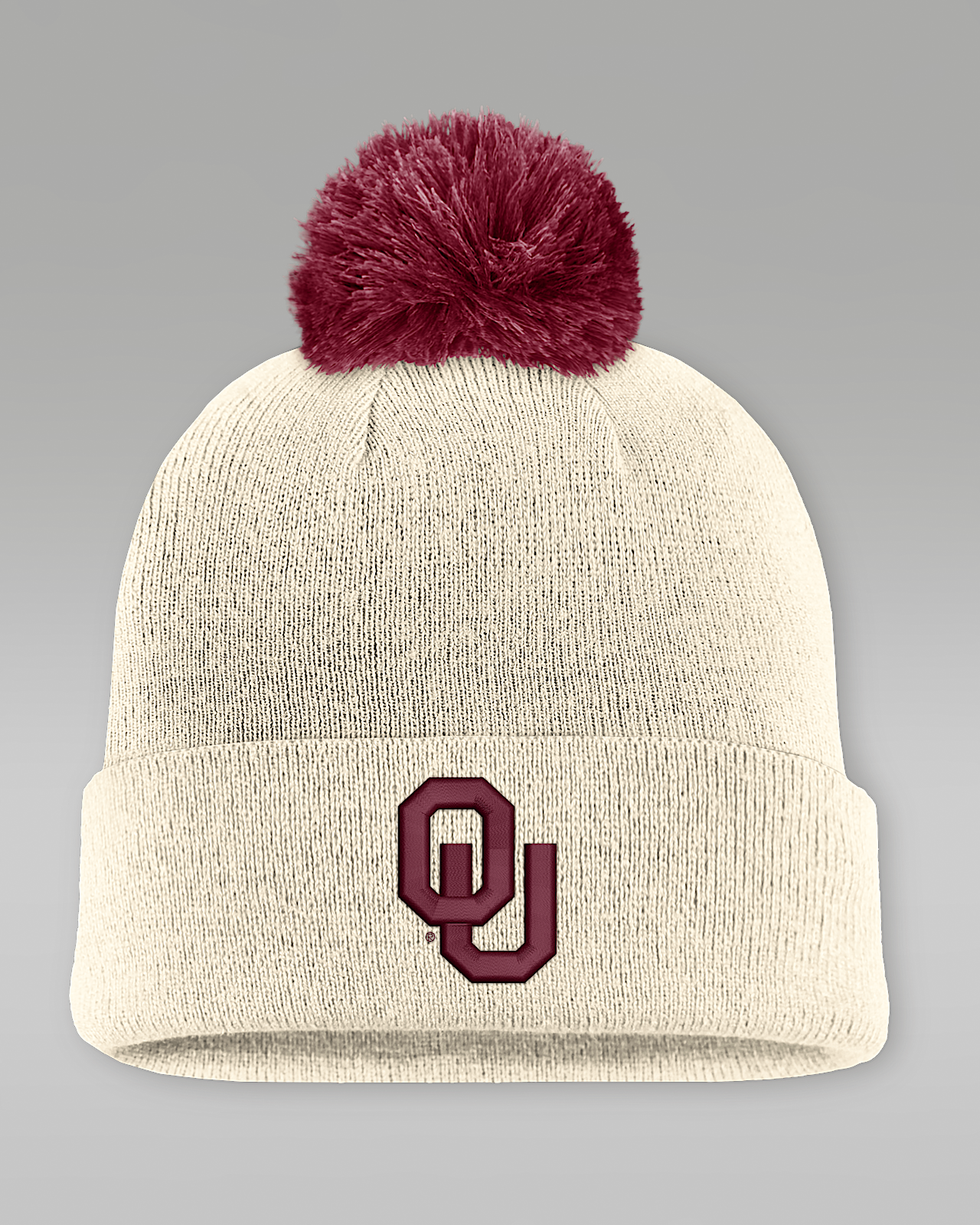 Женские  Oklahoma Campus Prep Script Jordan Brand College Cuffed Pom Beanie