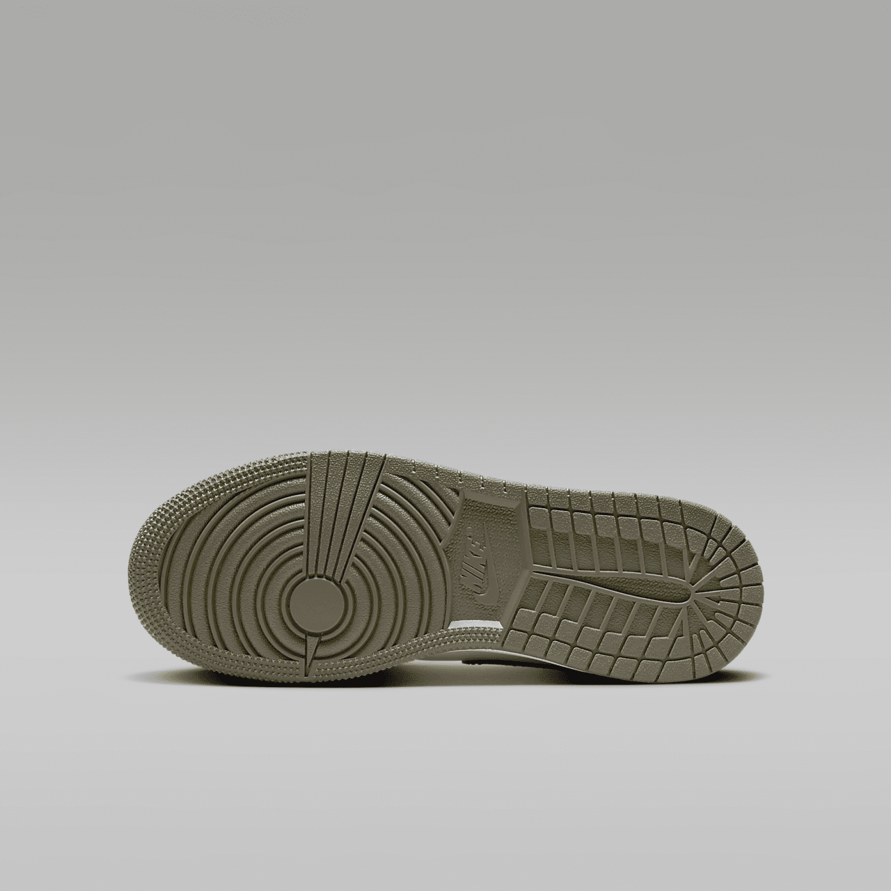 Nike Air Jordan 1 Low sneaker Zwart/Medium Olive/Wit