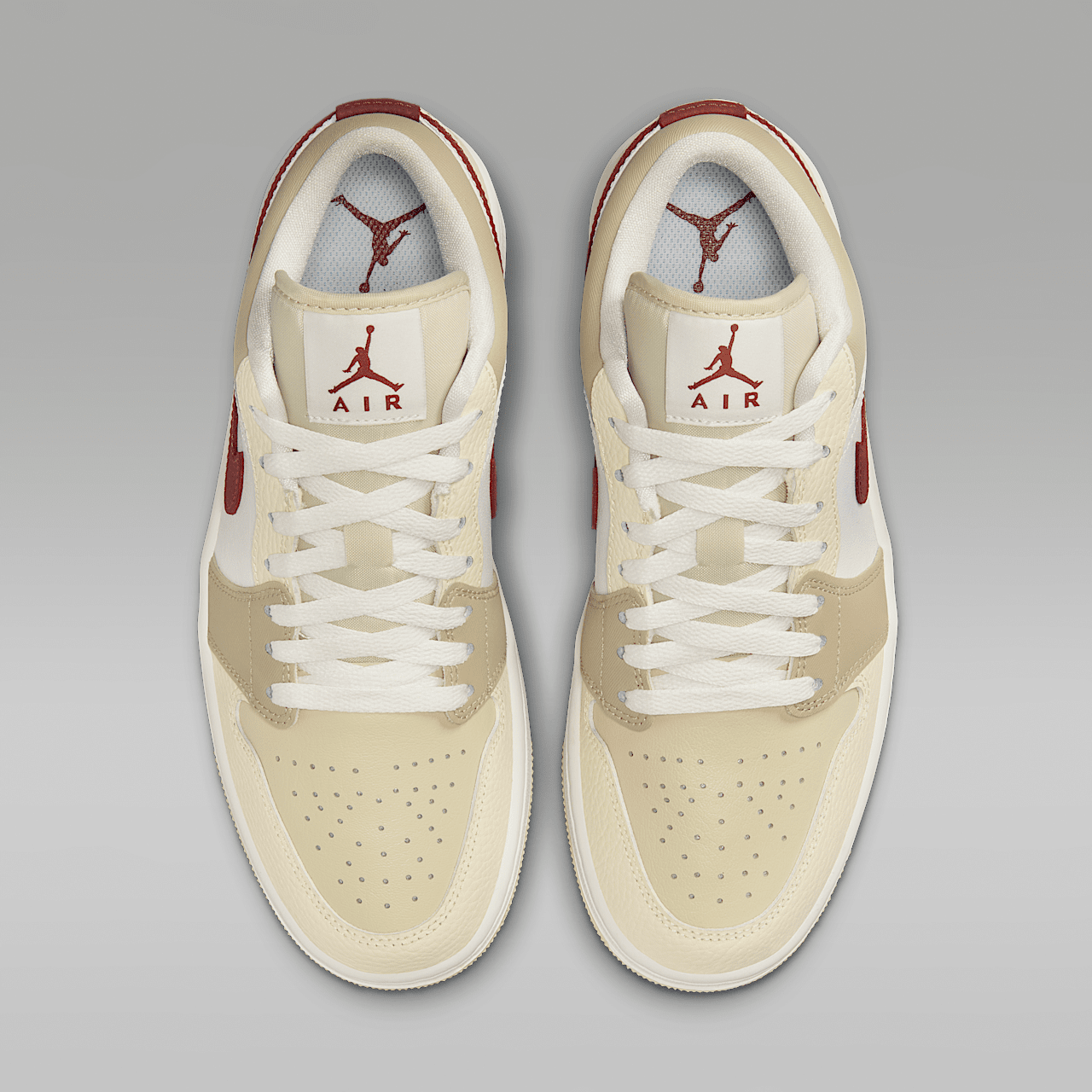 Nike Air Jordan 1 Low sneaker Summit White/Desert Khaki/Light Khaki/Red Sepia