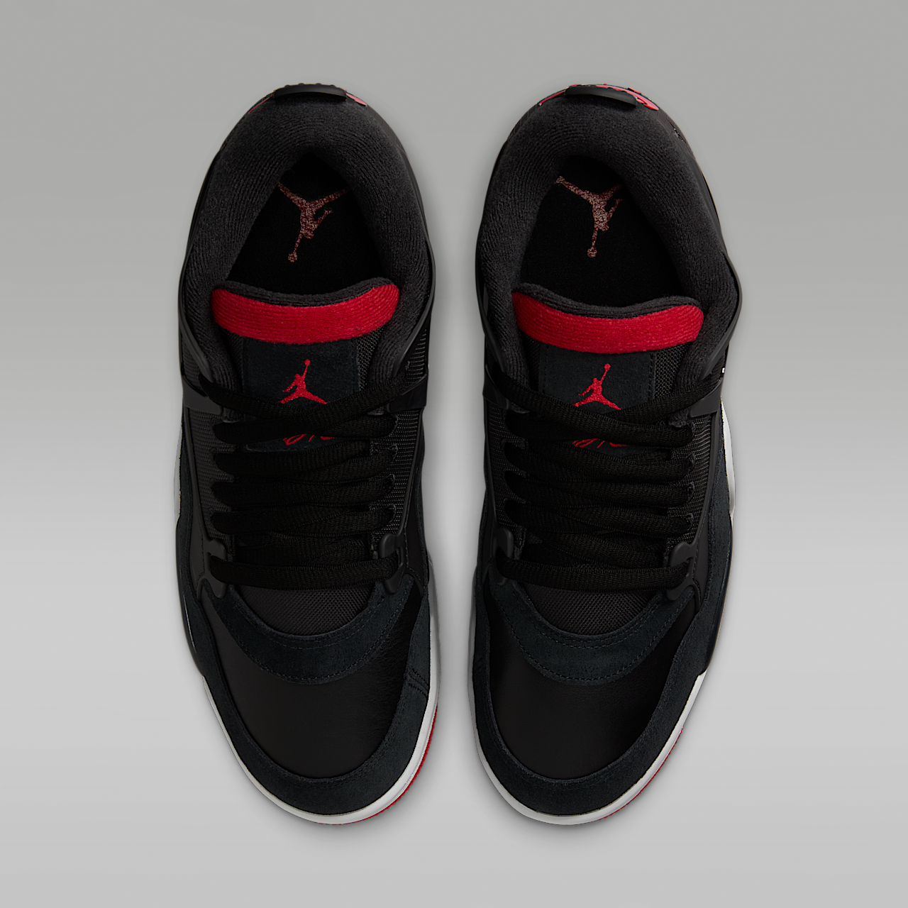Nike Air Jordan 4 RM sneaker Zwart/Wolf Grey/Wit/Varsity Red