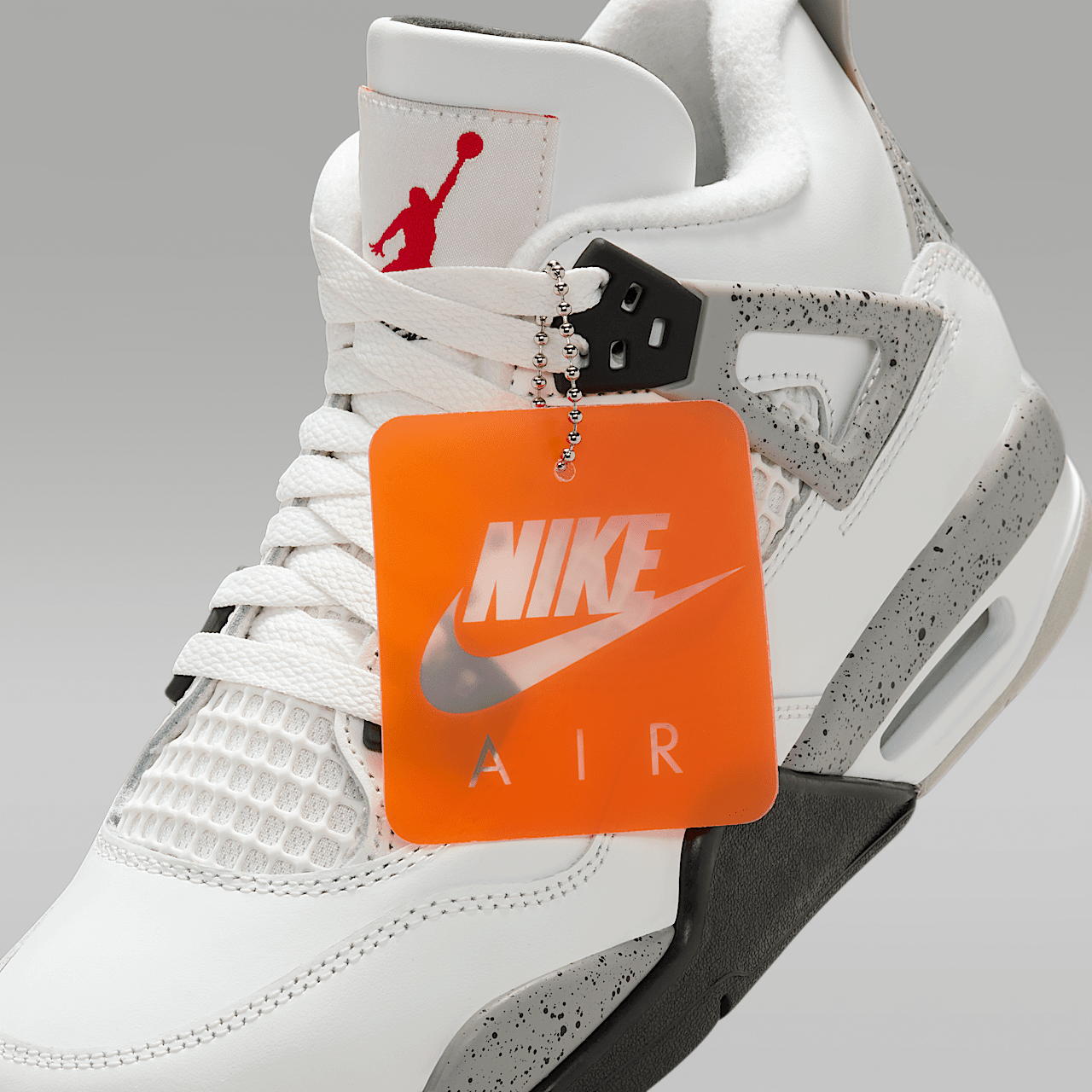 Nike Air Jordan sneaker Summit White/Cement Grey/Zwart/Fire Red
