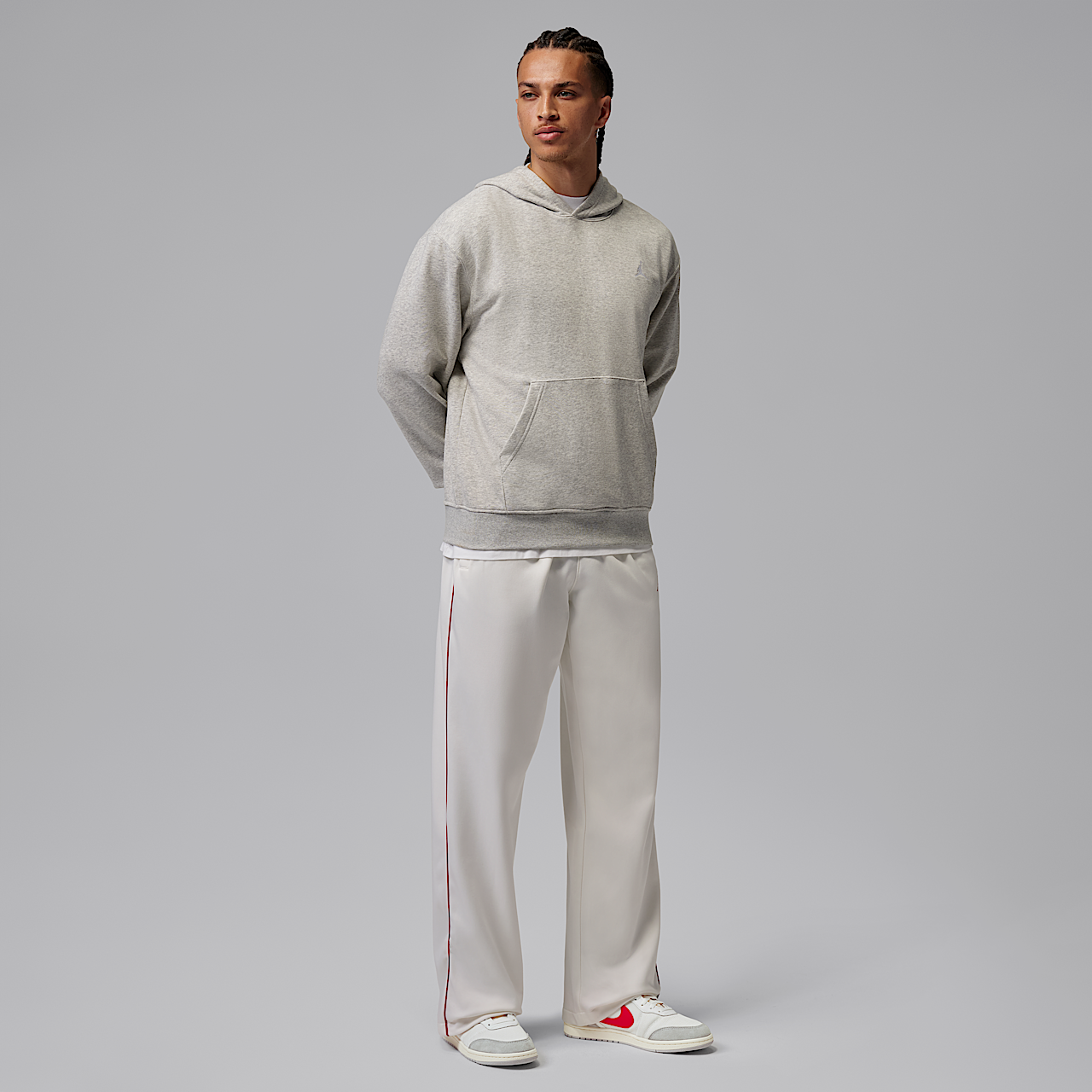 Nike Air Jordan sneaker Summit White/University Red/Light Smoke Grey/Zwart
