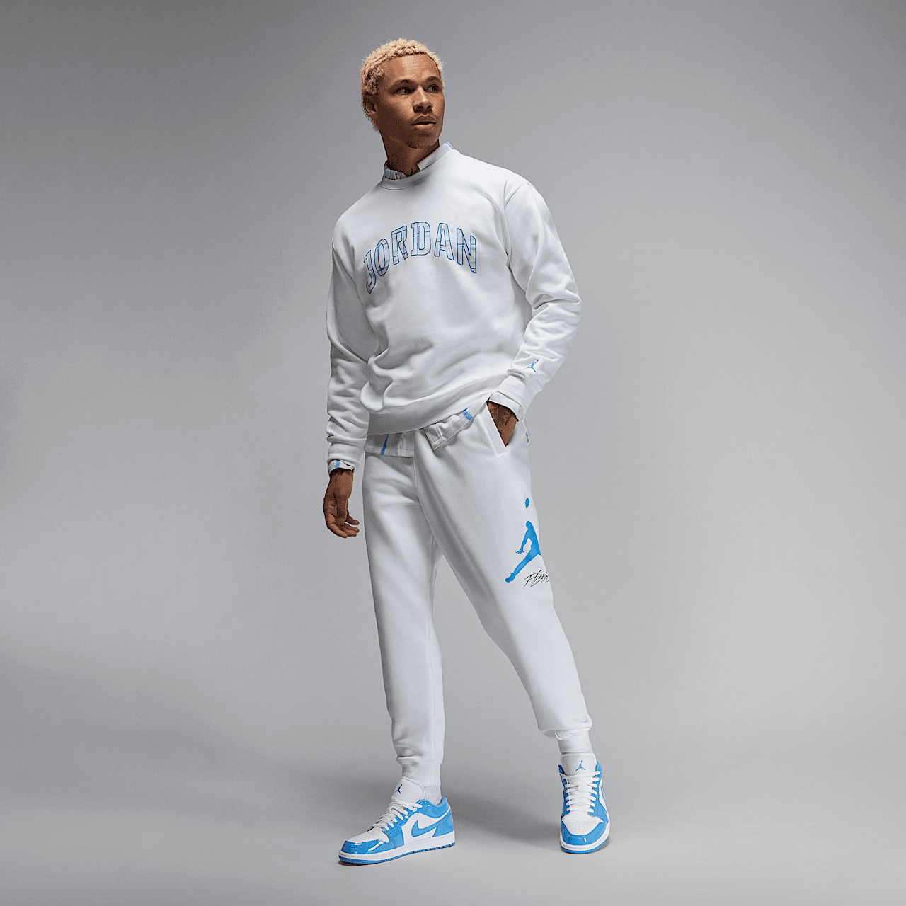Nike Air Jordan 1 Low sneaker Wit/Legend Blue