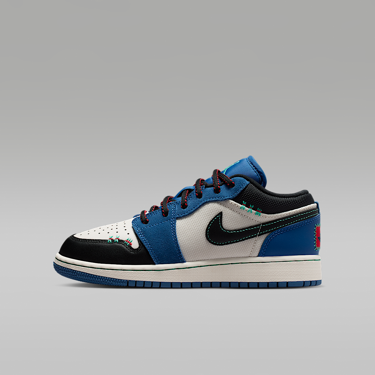 Nike Air Jordan sneaker True Blue/University Red/Kinetic Green/Zwart