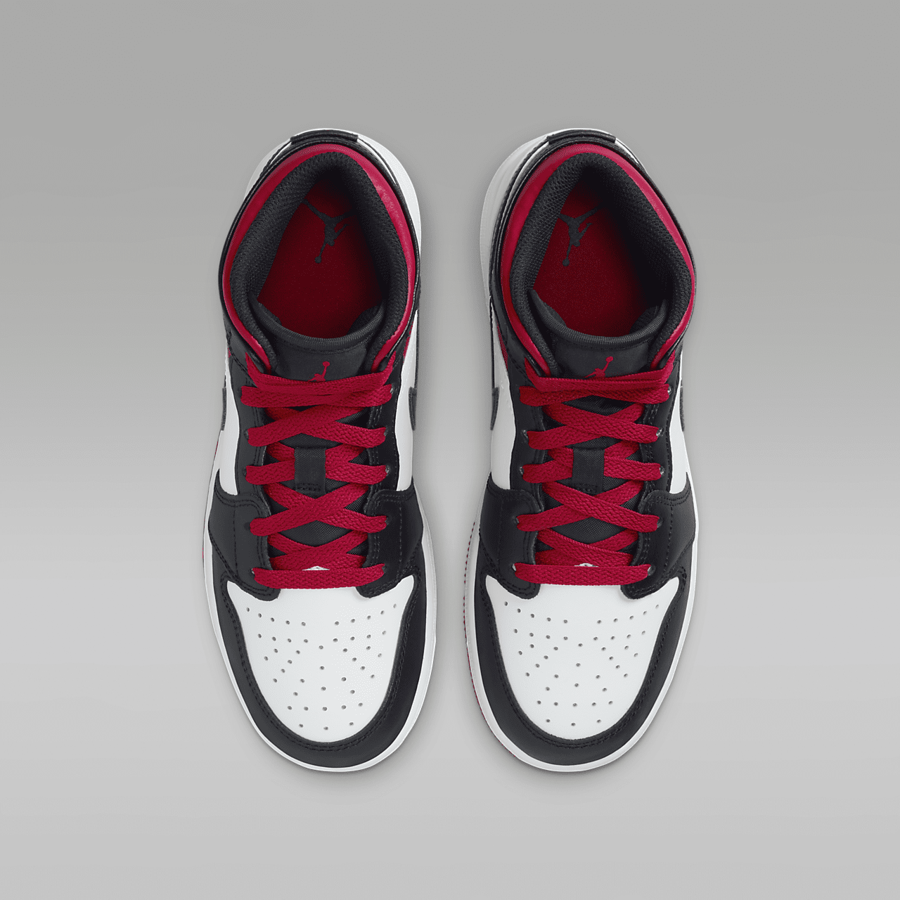 Nike Air Jordan 1 Mid sneaker Wit/Zwart/Gym Red