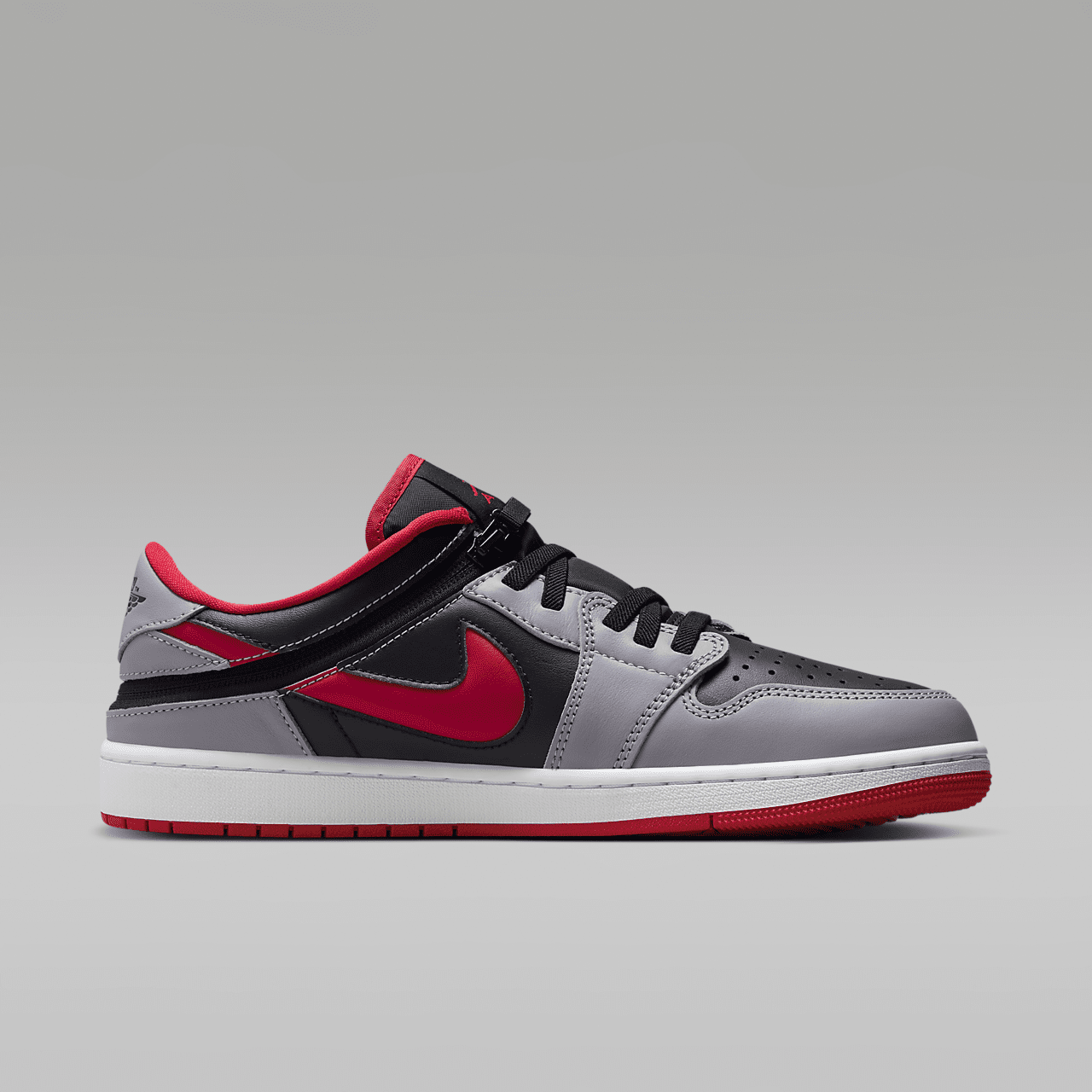 Nike Air Jordan 1 Low sneaker Zwart/Cement Grey/Wit/Fire Red
