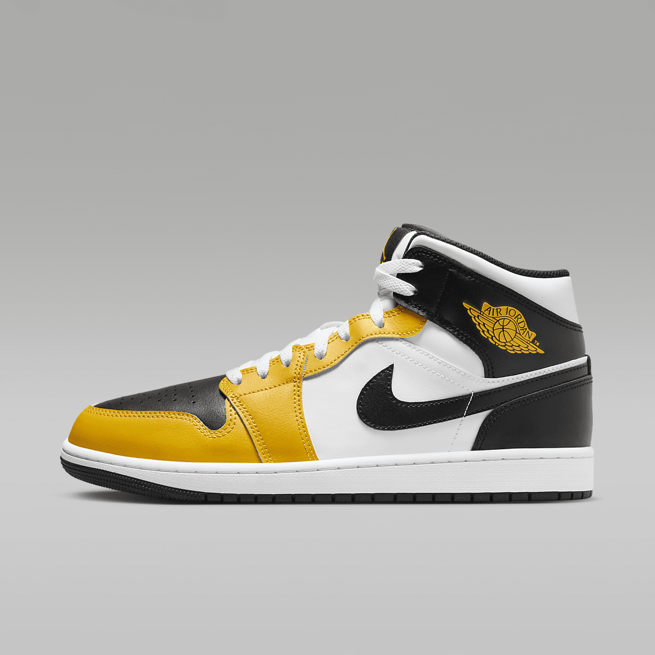 Nike Air Jordan 1 Mid sneaker Yellow Ochre/Wit/Yellow Ochre/Zwart