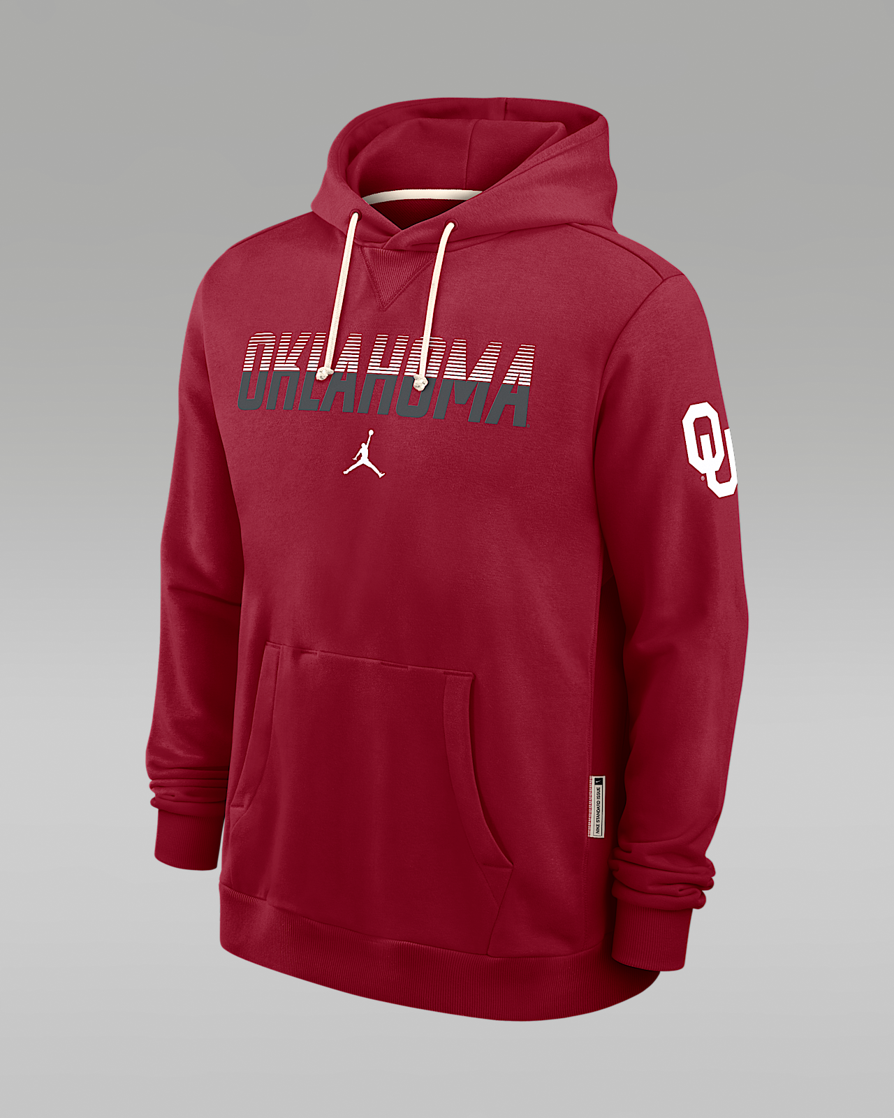 Мужское худи Oklahoma Sideline Standard Issue Jordan Brand Dri-FIT College Pullover Hoodie