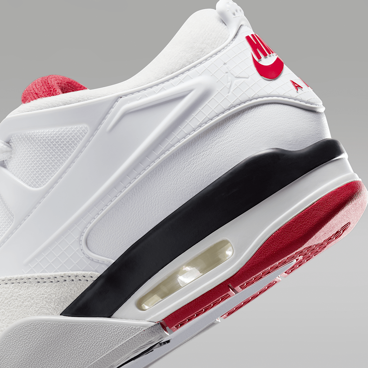 Nike Air Jordan 4 RM sneaker Wit/Zwart/Neutral Grey/Varsity Red