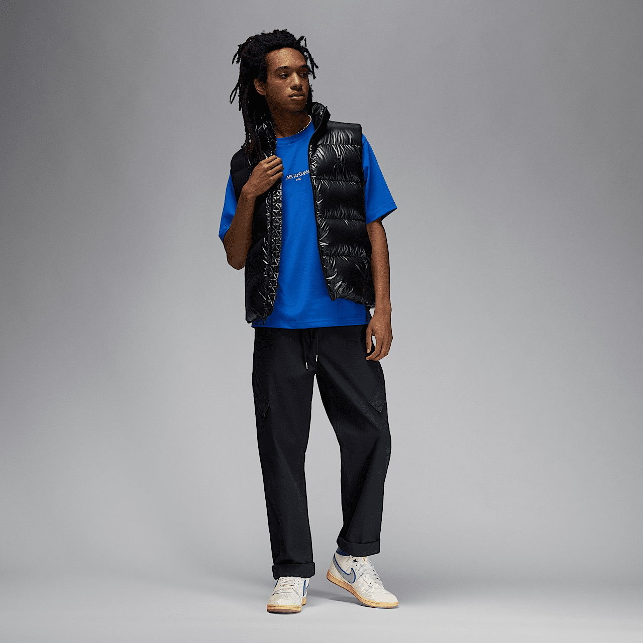 Nike  sneaker Sail/Game Royal/Metallic Platinum/Zwart