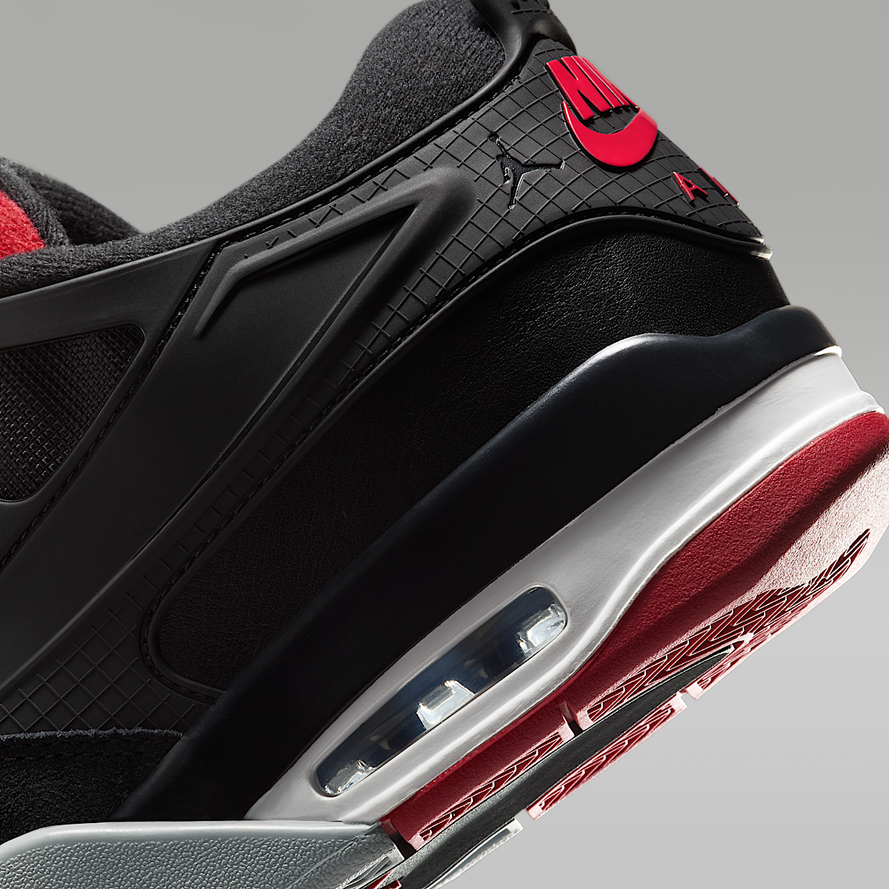 Nike Air Jordan 4 RM sneaker Zwart/Wolf Grey/Wit/Varsity Red
