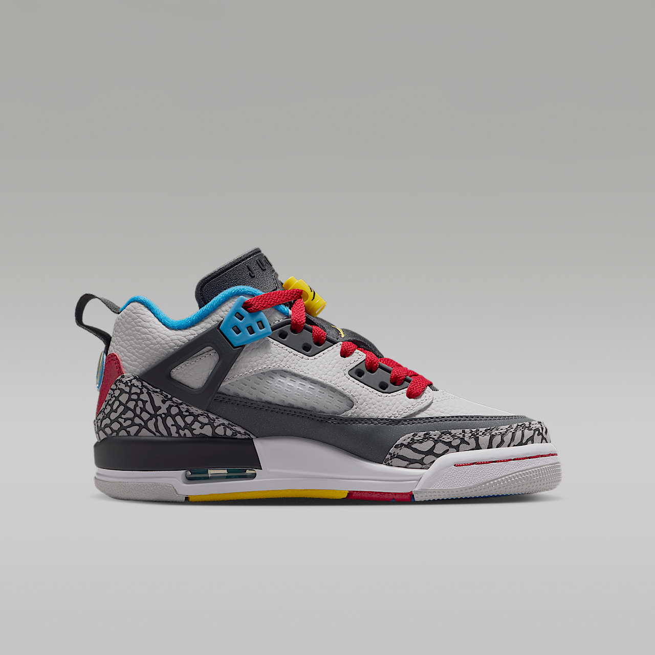 Nike Jordan Spizike Low sneaker Neutral Grey/Surf Blue/Dark Shadow/Varsity Maize