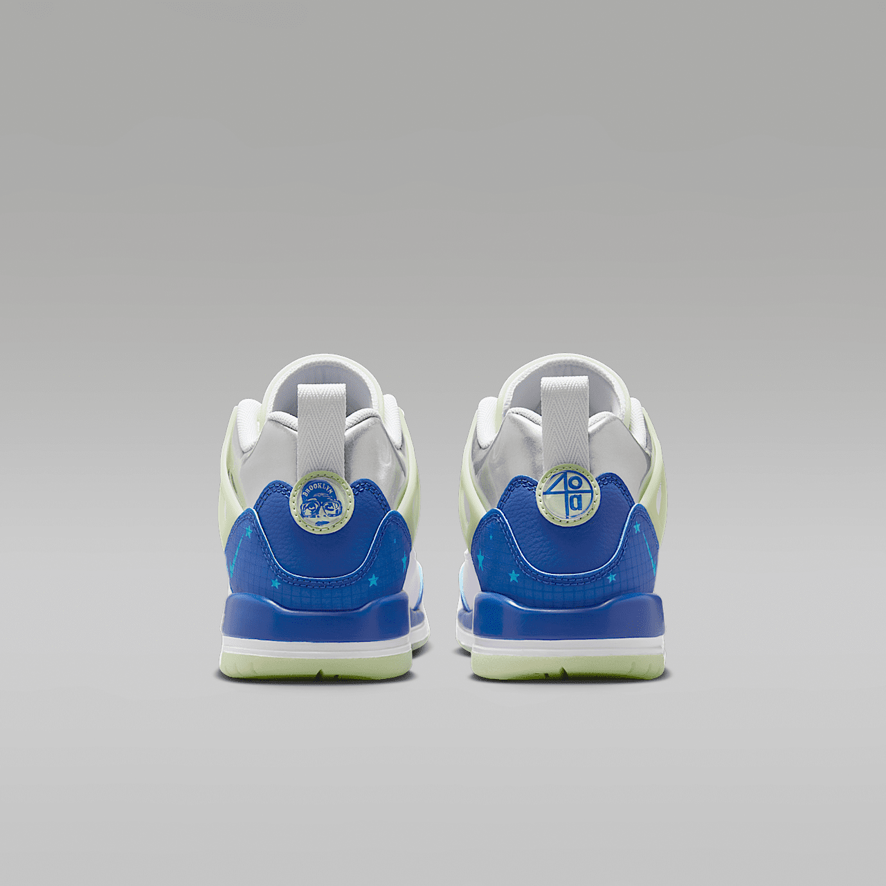 Nike Jordan Spizike Low sneaker Wit/Volt Tint/Metallic Silver/Hyper Royal