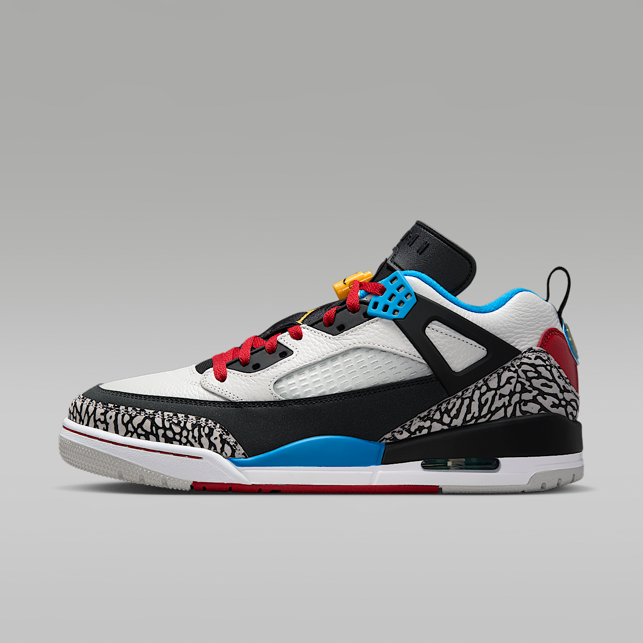 Nike Jordan Spizike Low sneaker Neutral Grey/Surf Blue/Dark Shadow/Varsity Maize