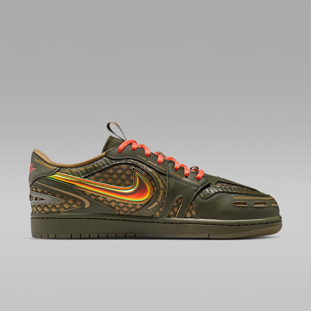 Nike Air Jordan 1 Low sneaker Brown Kelp/Light Wild Mango/Cargo Khaki
