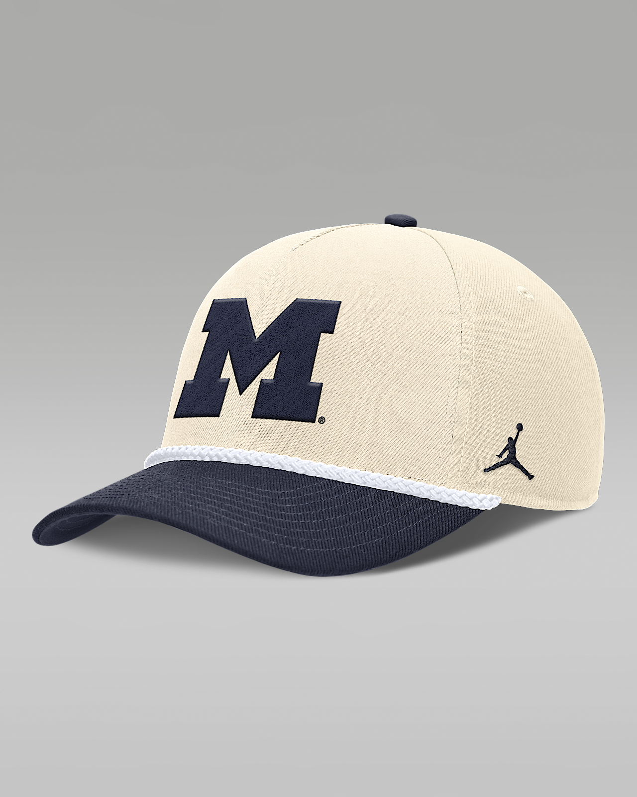 Женские  Michigan Primetime Rope 2-Tone Rise Jordan Brand College Adjustable Hat