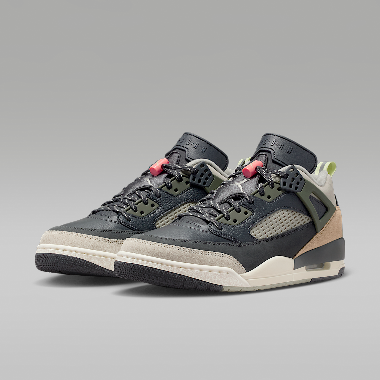 Nike Jordan Spizike Low sneaker Anthracite/Light Wild Mango/Cargo Khaki/Spruce Fog