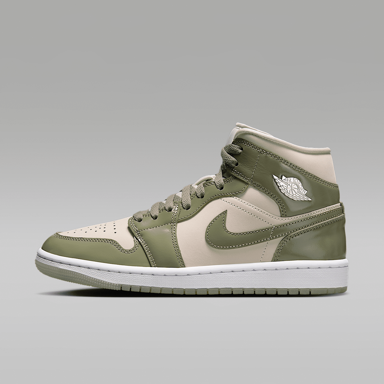 Nike Air Jordan sneaker Sea Glass/Metallic Silver/Wit/Oil Green