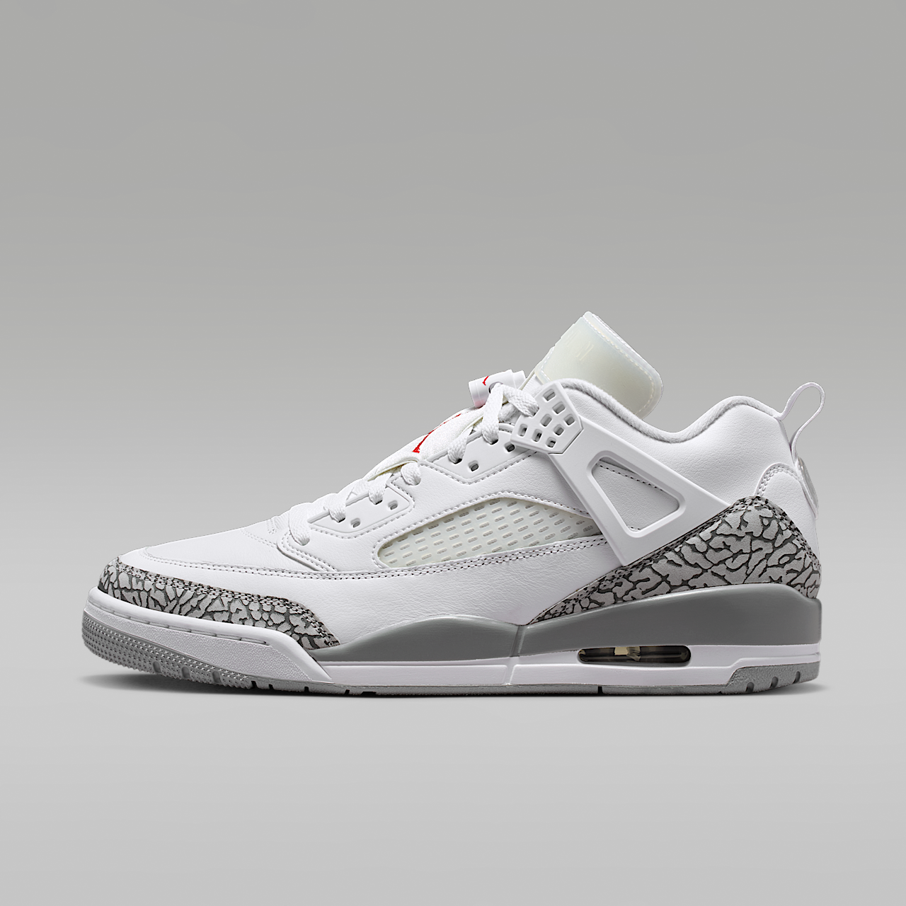 Nike Jordan Spizike Low sneaker Wit/Varsity Red/Cool Grey/Wolf Grey