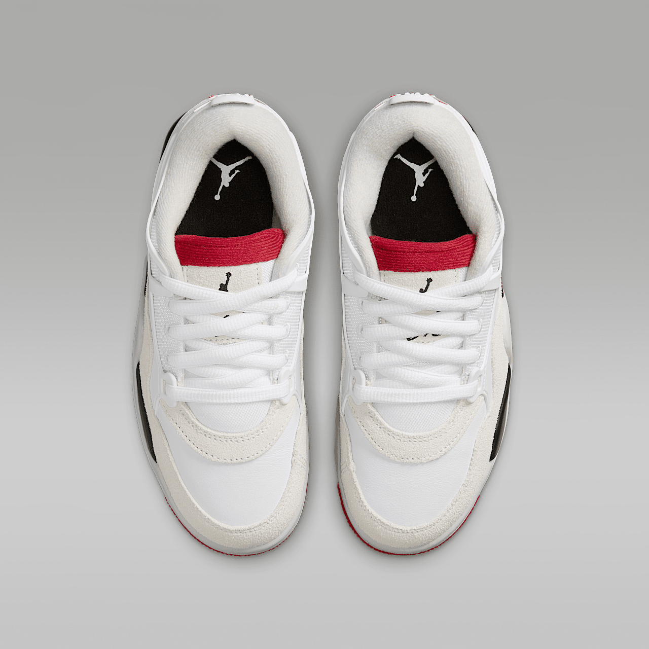 Nike Air Jordan 4 RM sneaker Wit/Zwart/Neutral Grey/Varsity Red