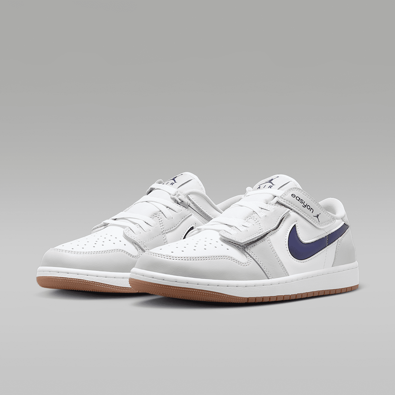 Nike Air Jordan 1 Low sneaker Wit/Neutral Grey/Gum Medium Brown/Midnight Navy