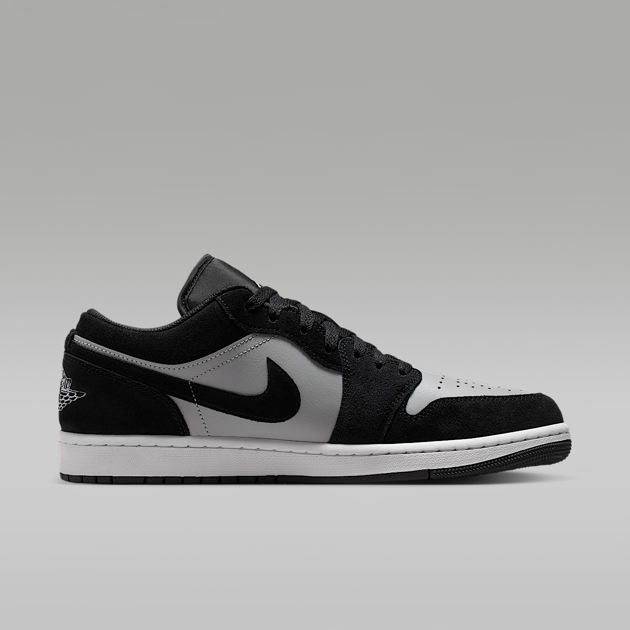 Nike Air Jordan 1 Low sneaker Zwart/Light Smoke Grey/Wit