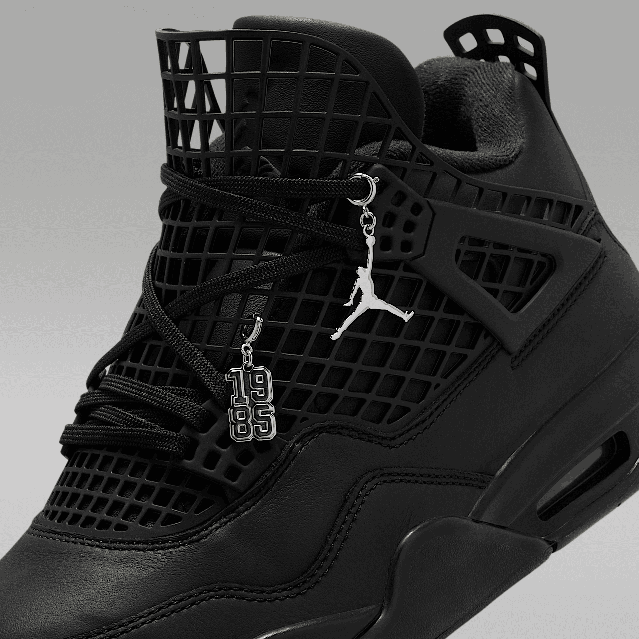 Nike Air Jordan 4 sneaker Zwart/Metallic Silver/Zwart