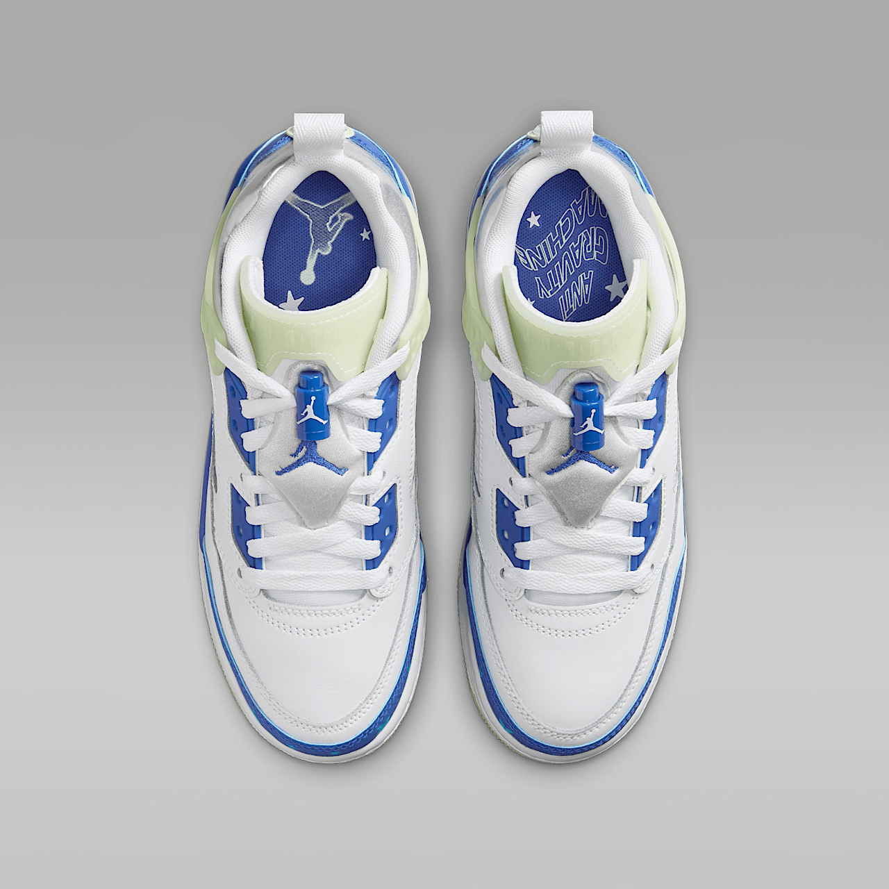 Nike Jordan Spizike Low sneaker Wit/Volt Tint/Metallic Silver/Hyper Royal