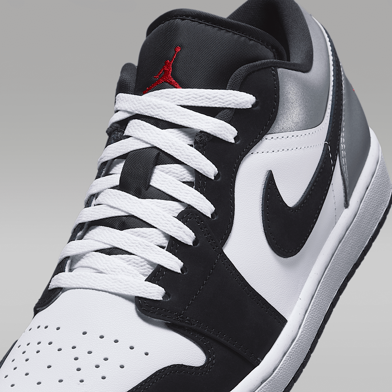 Nike Air Jordan sneaker Wit/Zwart/Matte Silver/Fire Red