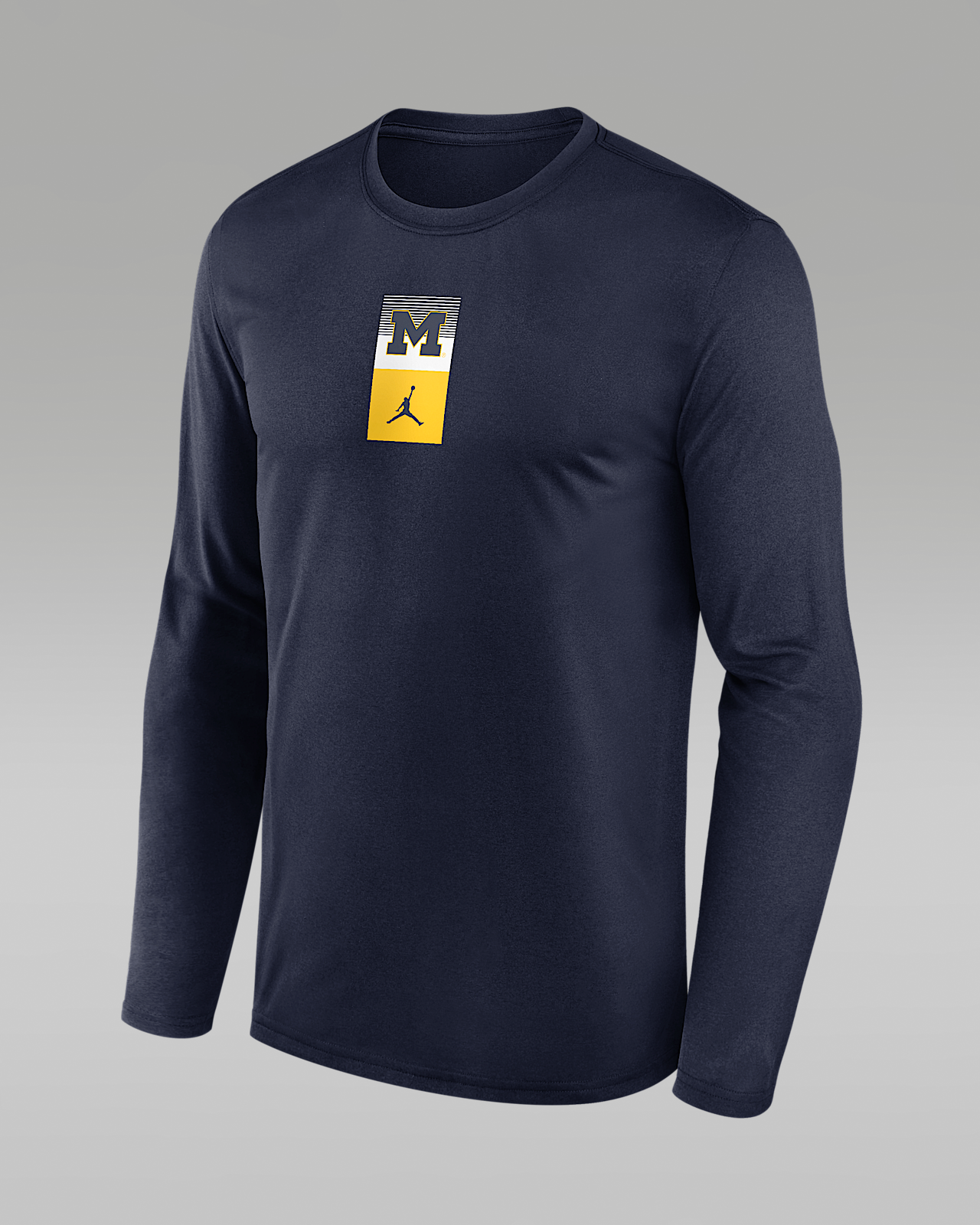 Мужская футболка Michigan Primetime Stack Legend Jordan Brand Dri-FIT College Long-Sleeve