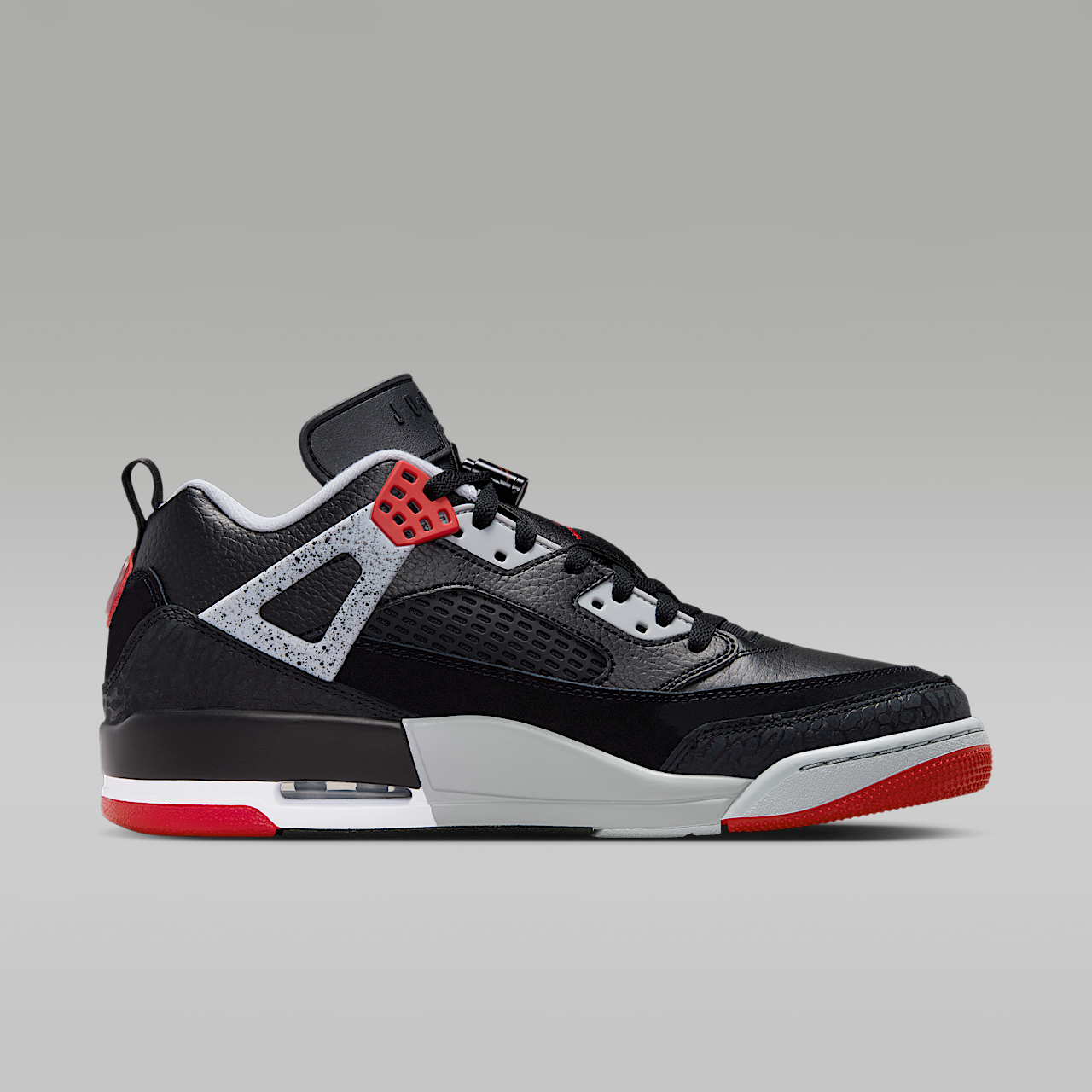 Nike Jordan Spizike Low sneaker Zwart/Wolf Grey/Wit/Gym Red