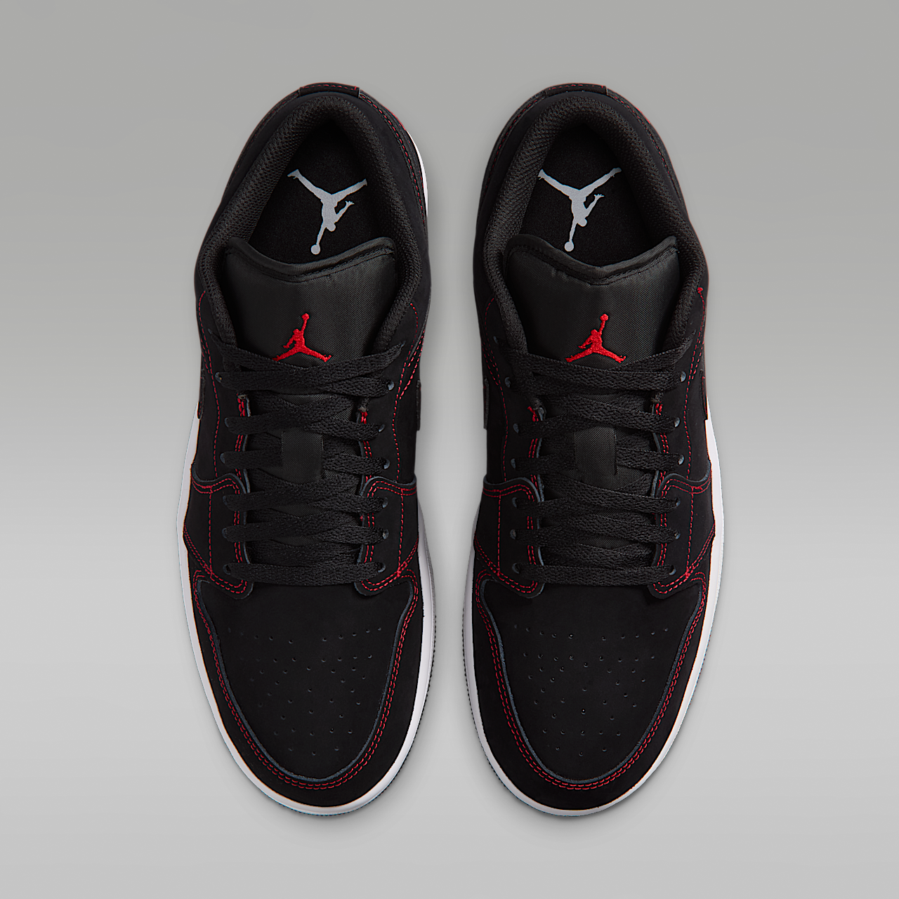 Nike Air Jordan 1 Low sneaker Zwart/Wit/University Red