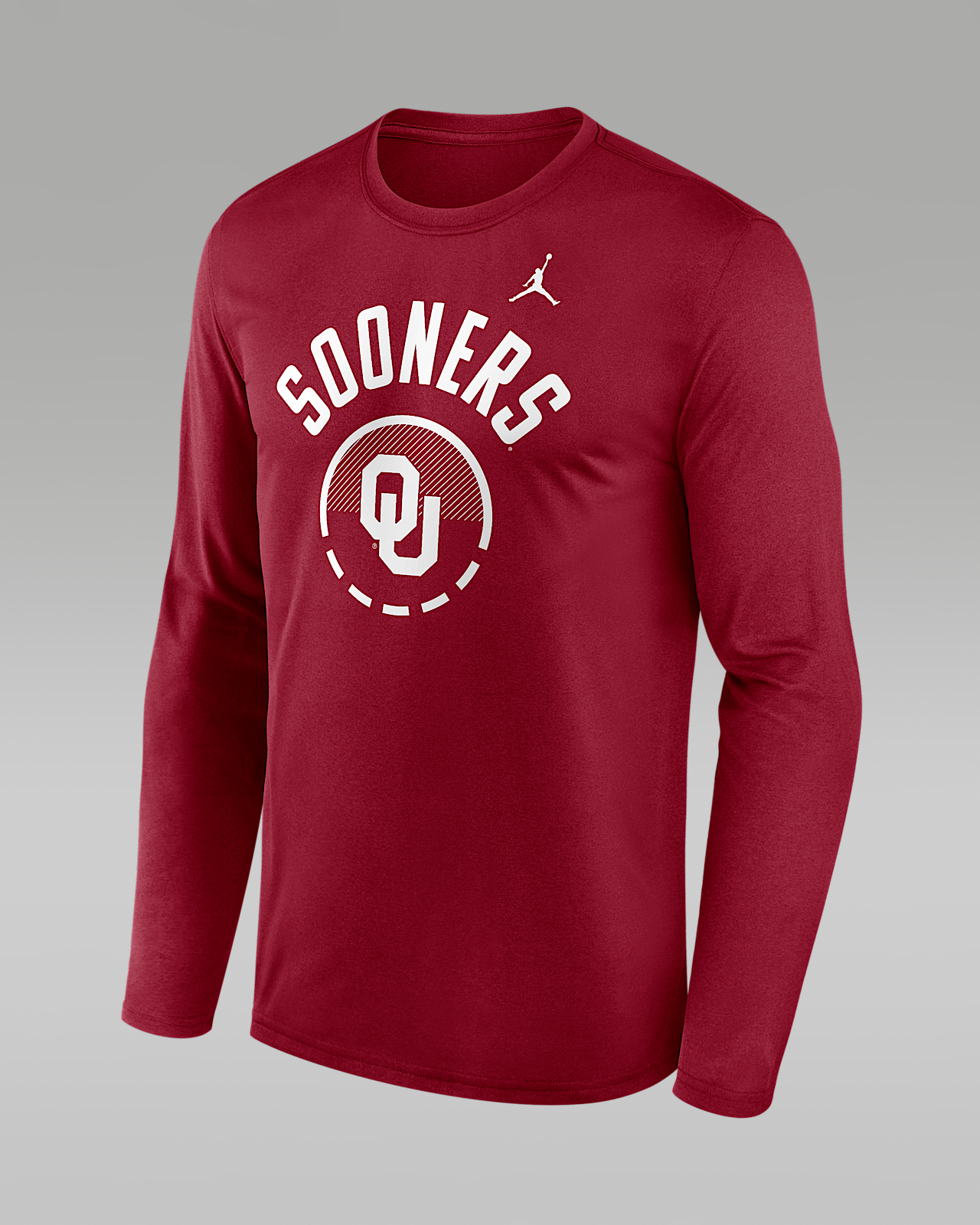 Мужская футболка Oklahoma Courtside Jordan Brand Dri-FIT College Long-Sleeve