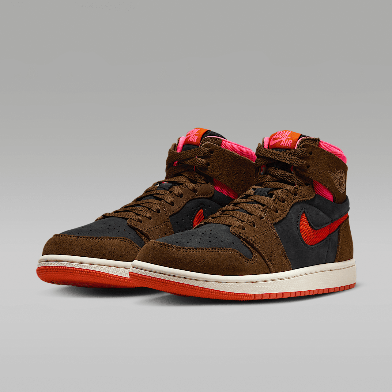 Nike Air Jordan 1 Zoom sneaker Cacao Wow/Zwart/Hyper Pink/Picante Red