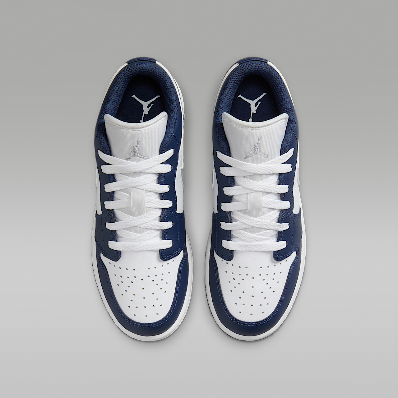 Nike Air Jordan 1 Low sneaker Wit/Midnight Navy/Wolf Grey