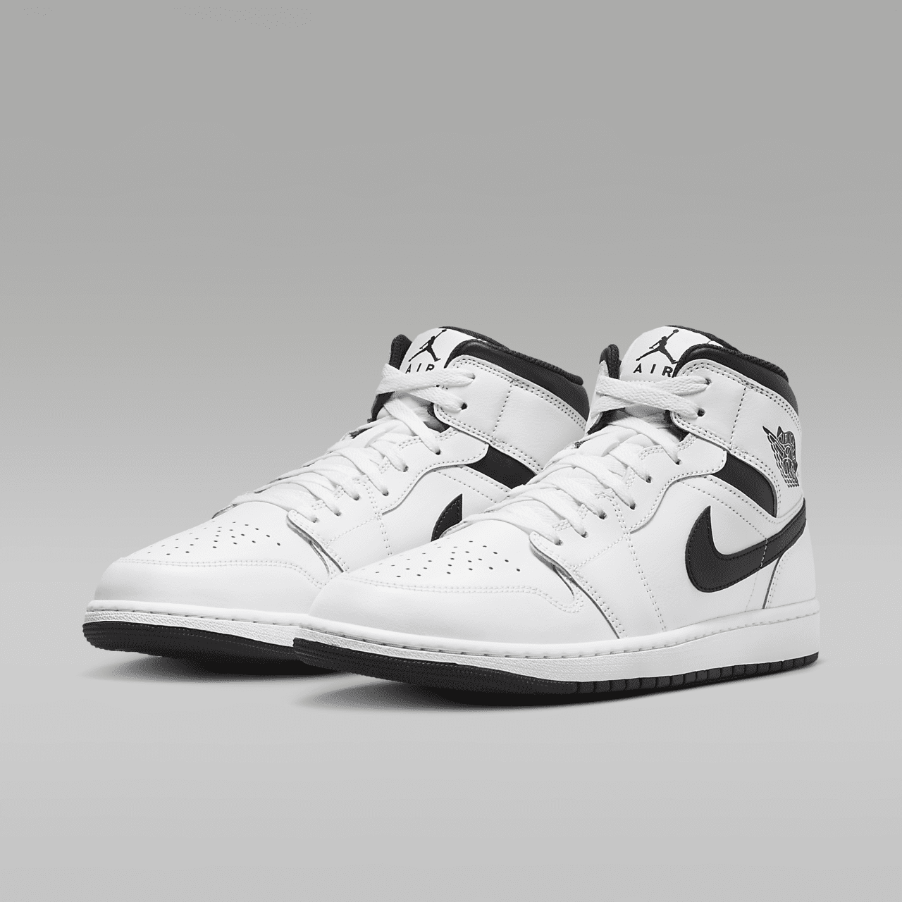 Nike Air Jordan 1 Mid sneaker Wit/Wit/Zwart/Zwart