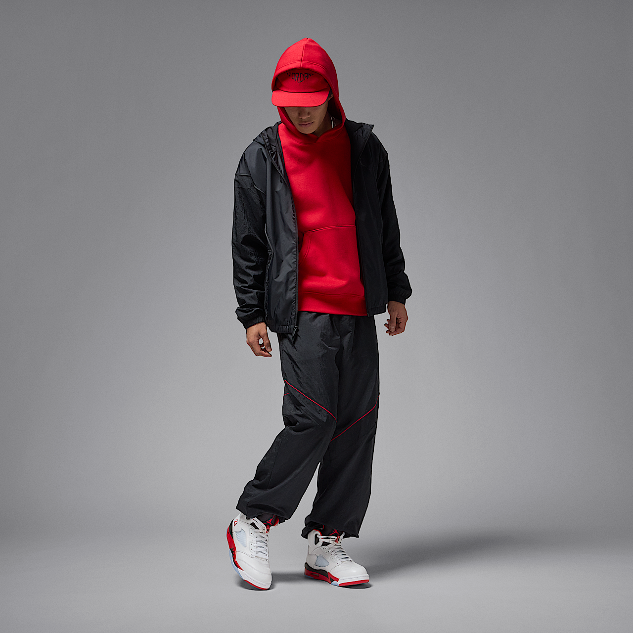 Nike Air Jordan sneaker Wit/Zwart/Fire Red